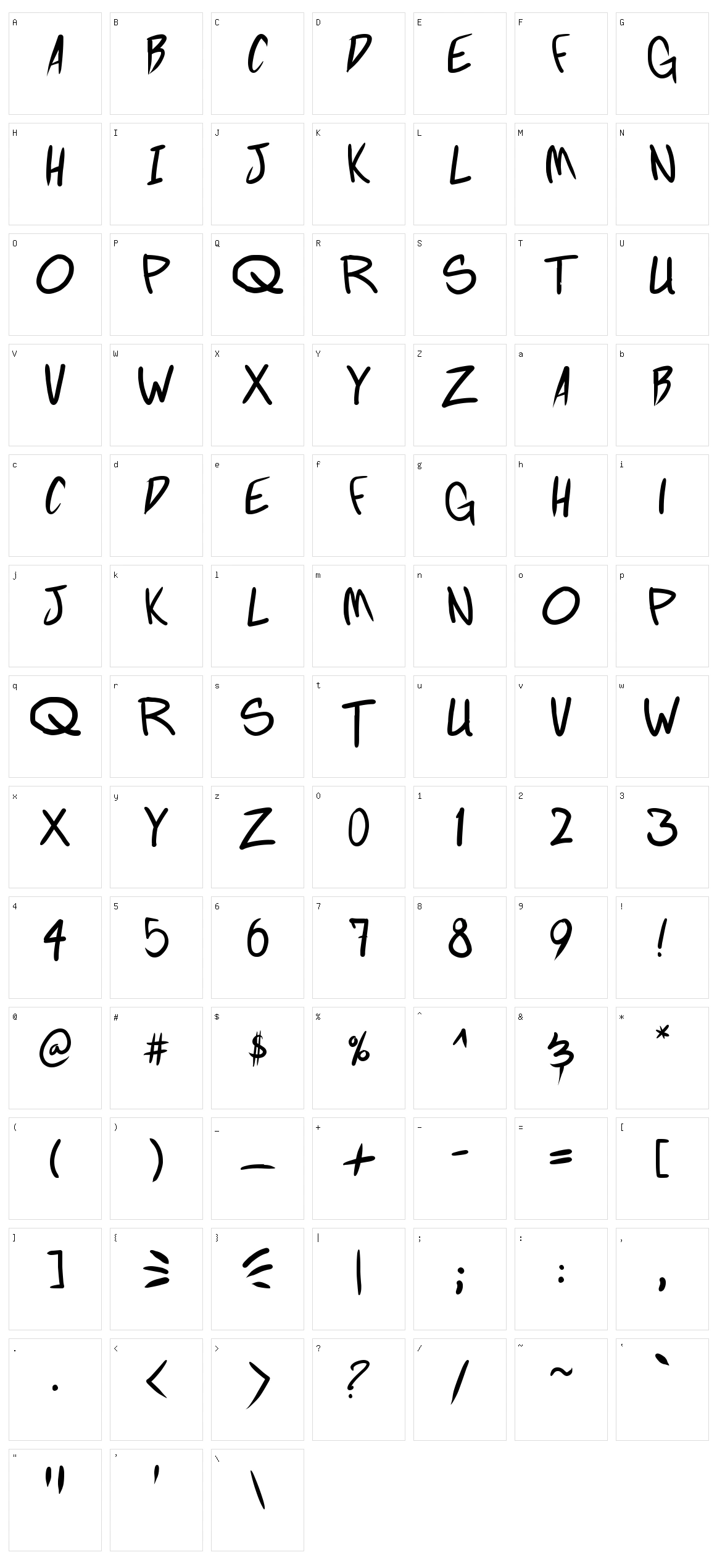 Fighting Wordz Character Set