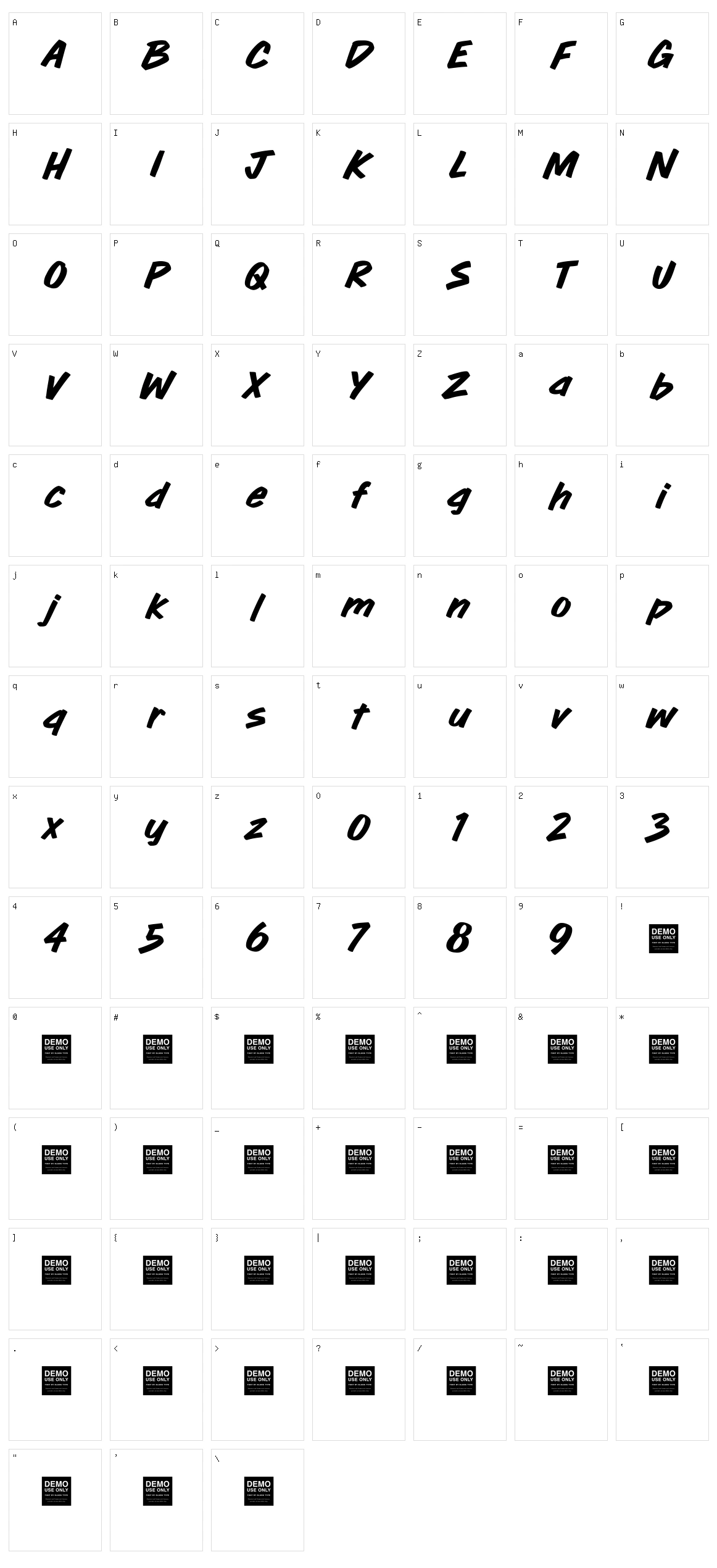 Flip Side Character Set