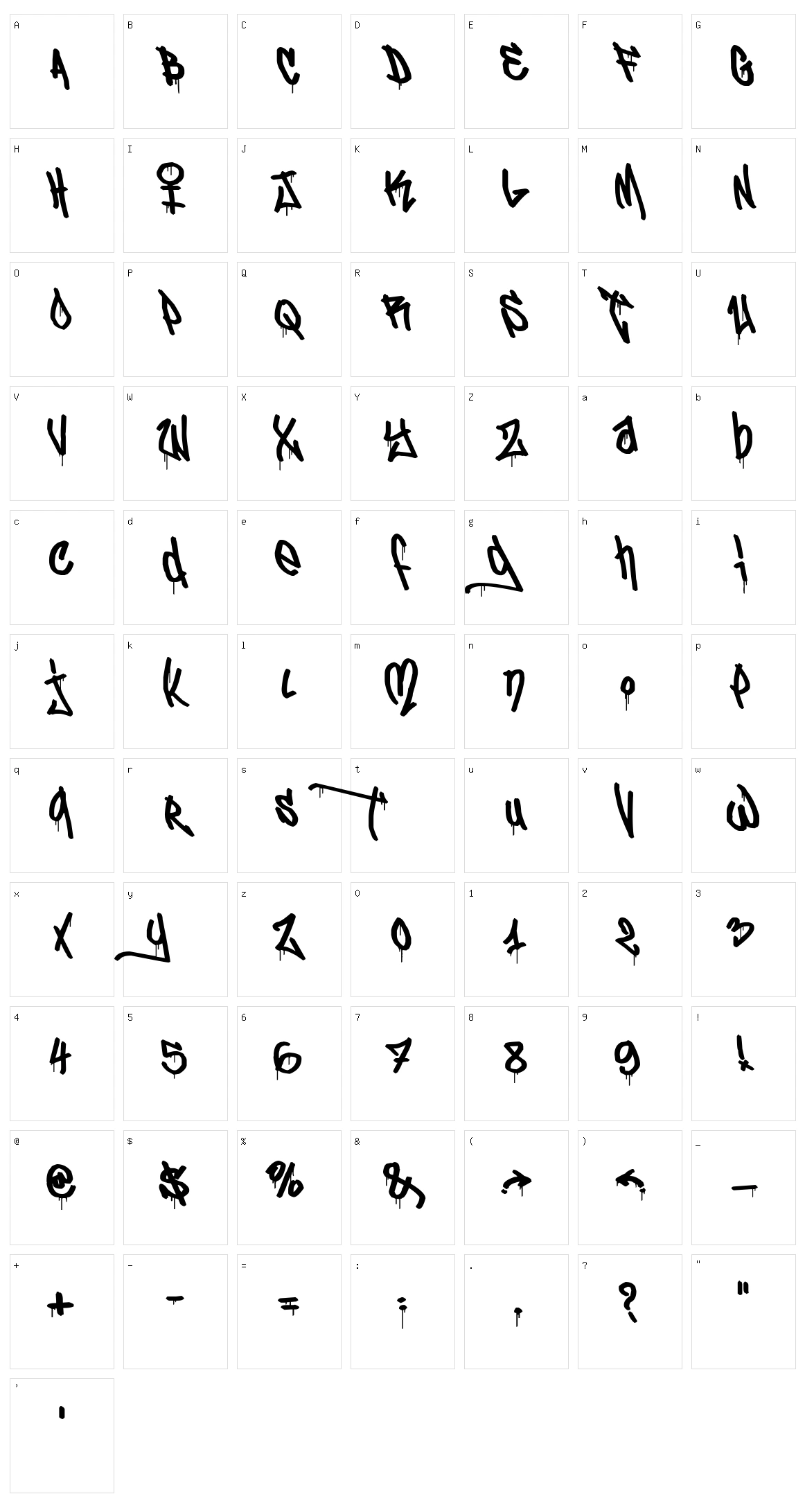 El&Font Urban Calligraphy Character Set