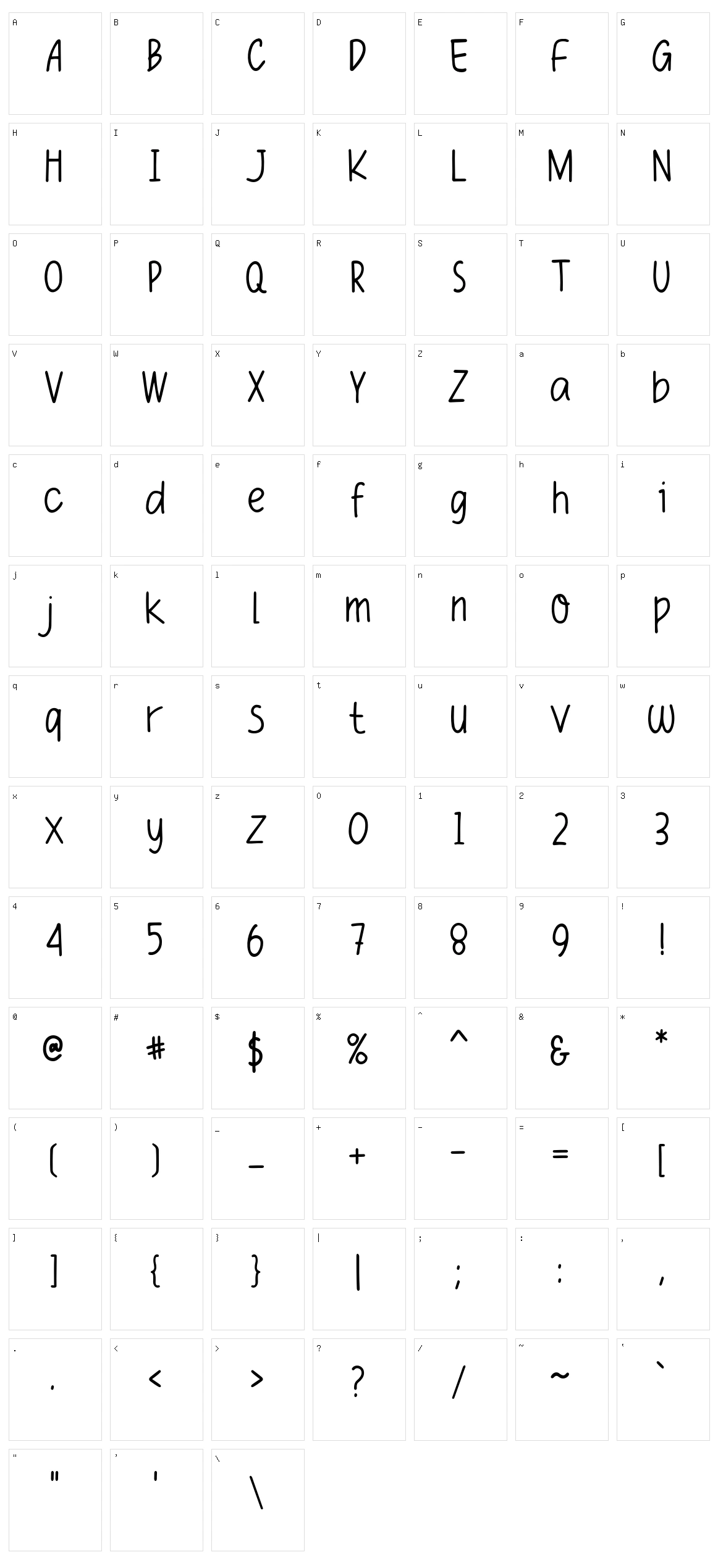 Funiko Character Set