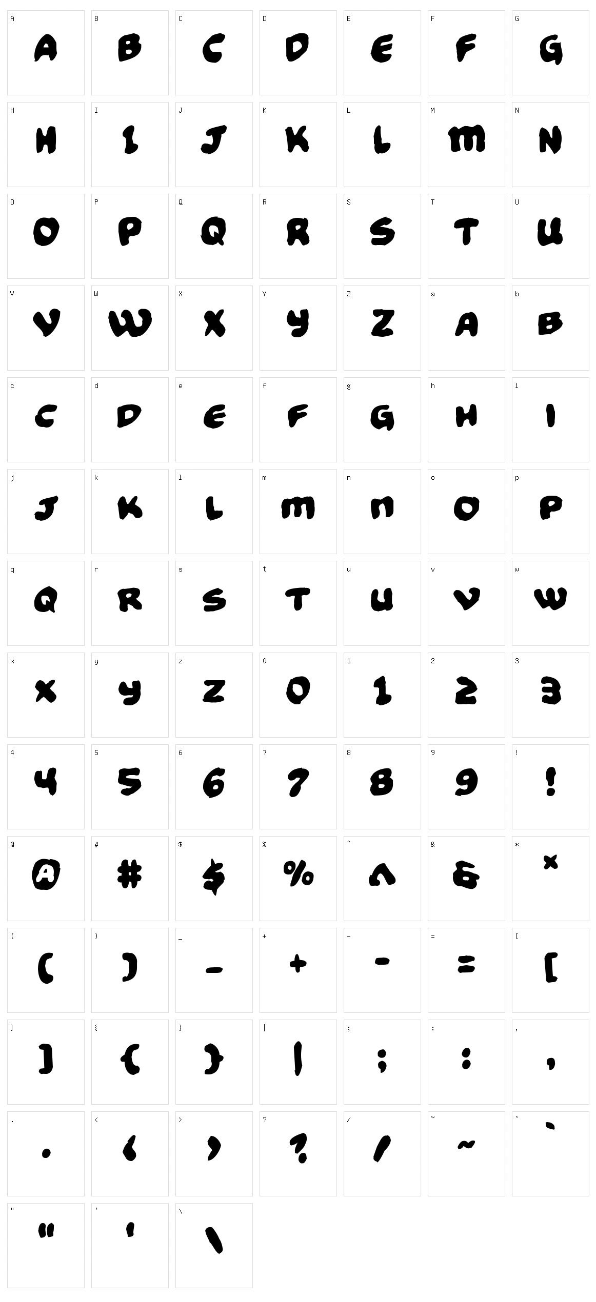 Funny Pages Character Set