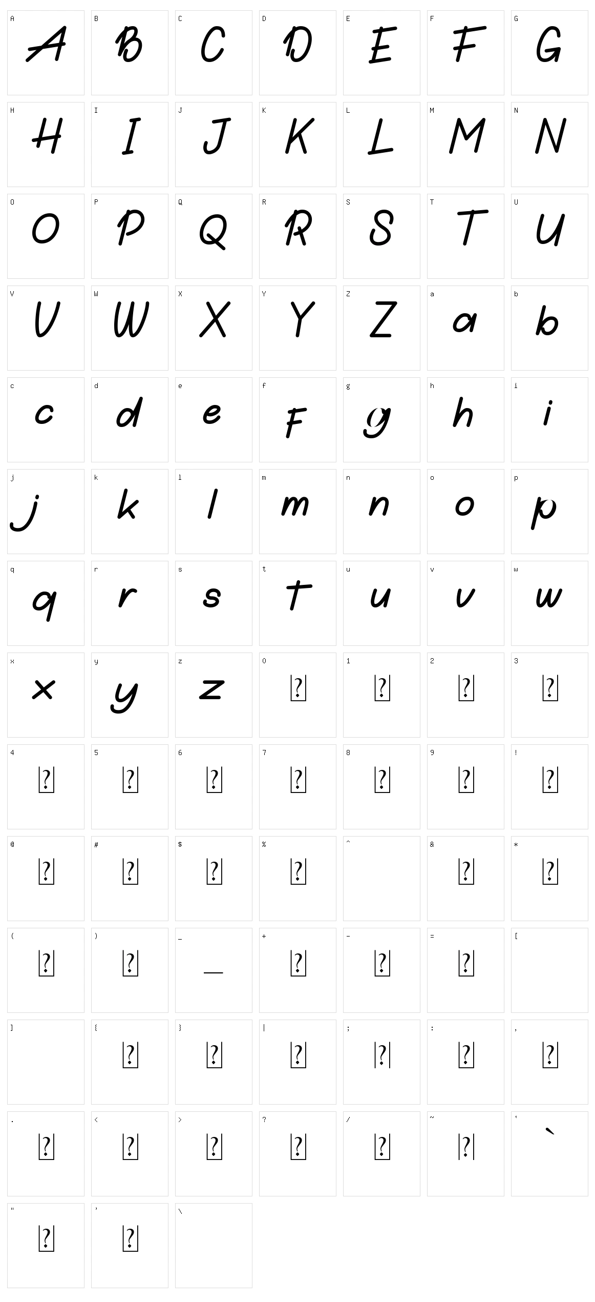 Hamilton Character Set