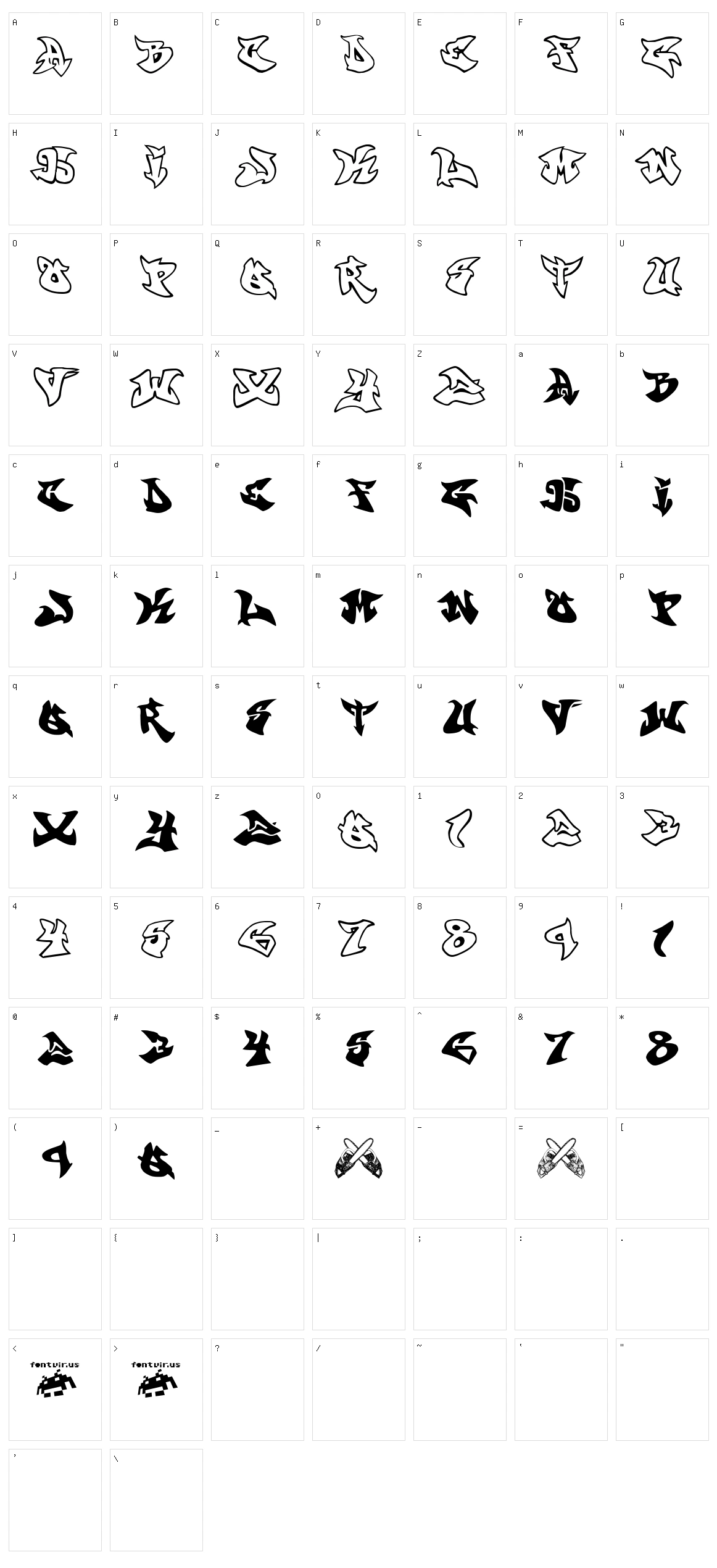 Graffonti Character Set