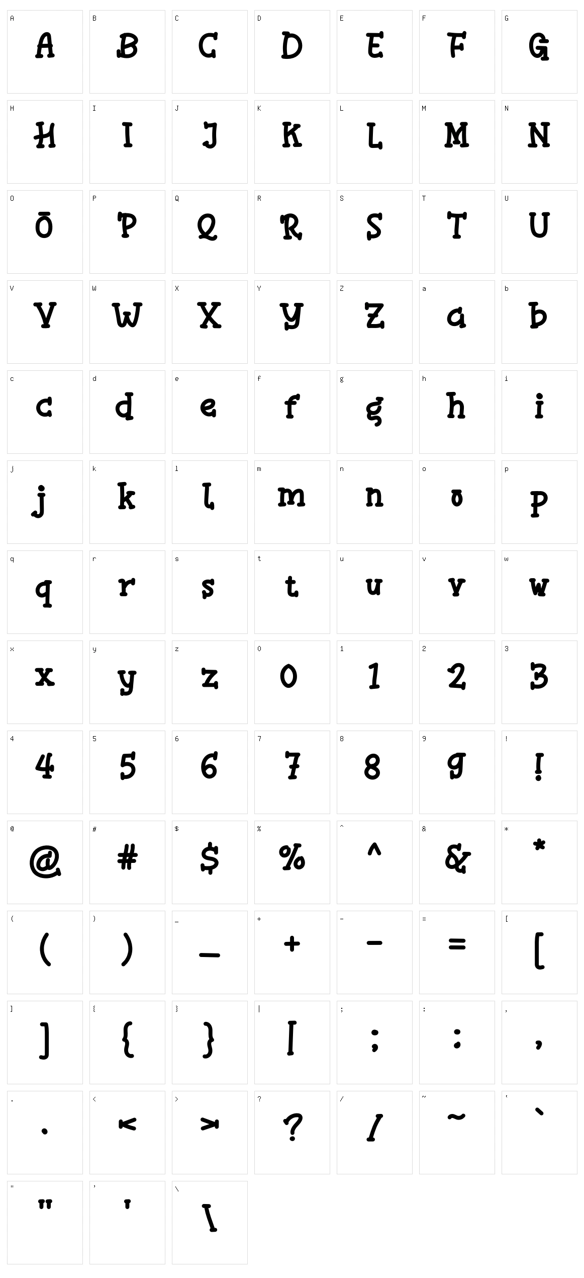 Honzo Character Set