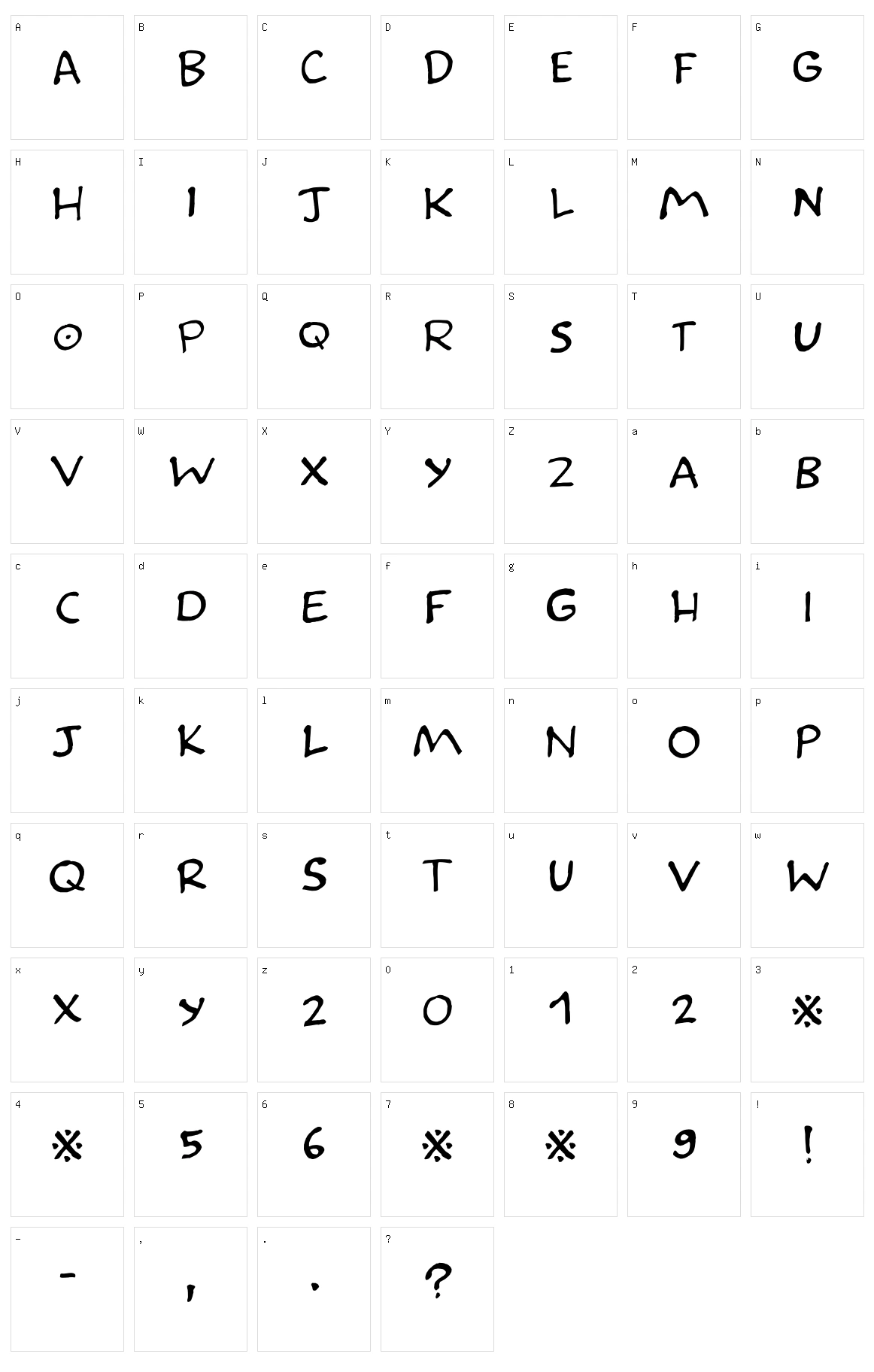 Impending Distaster Character Set