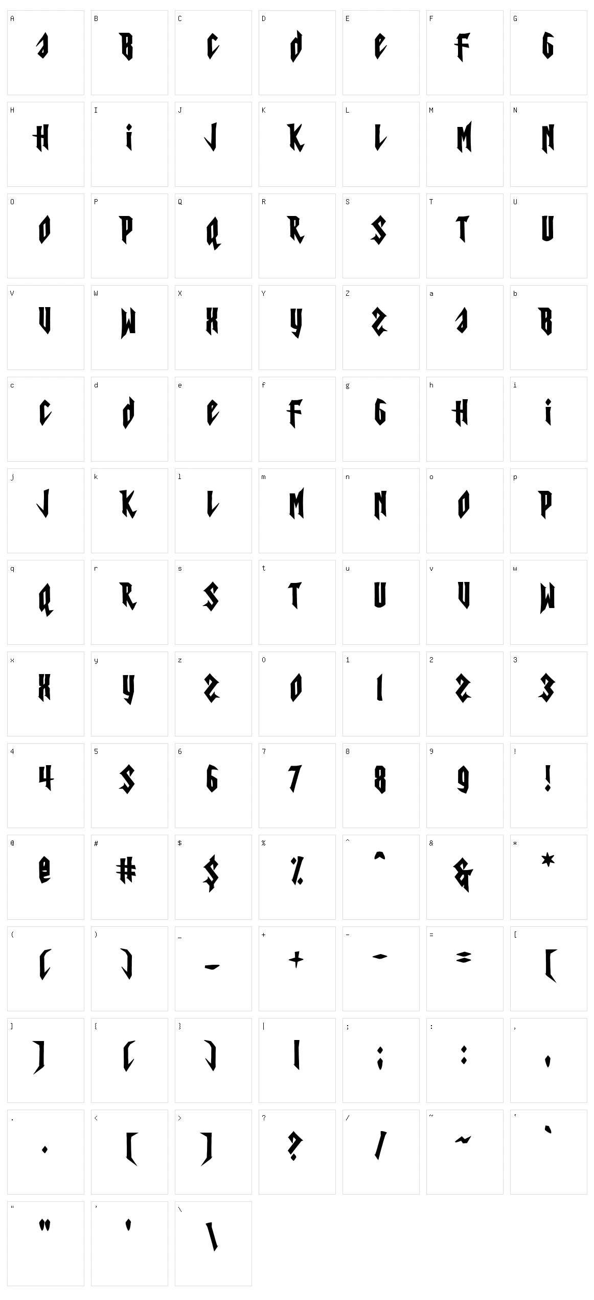 Street Threat Character Set