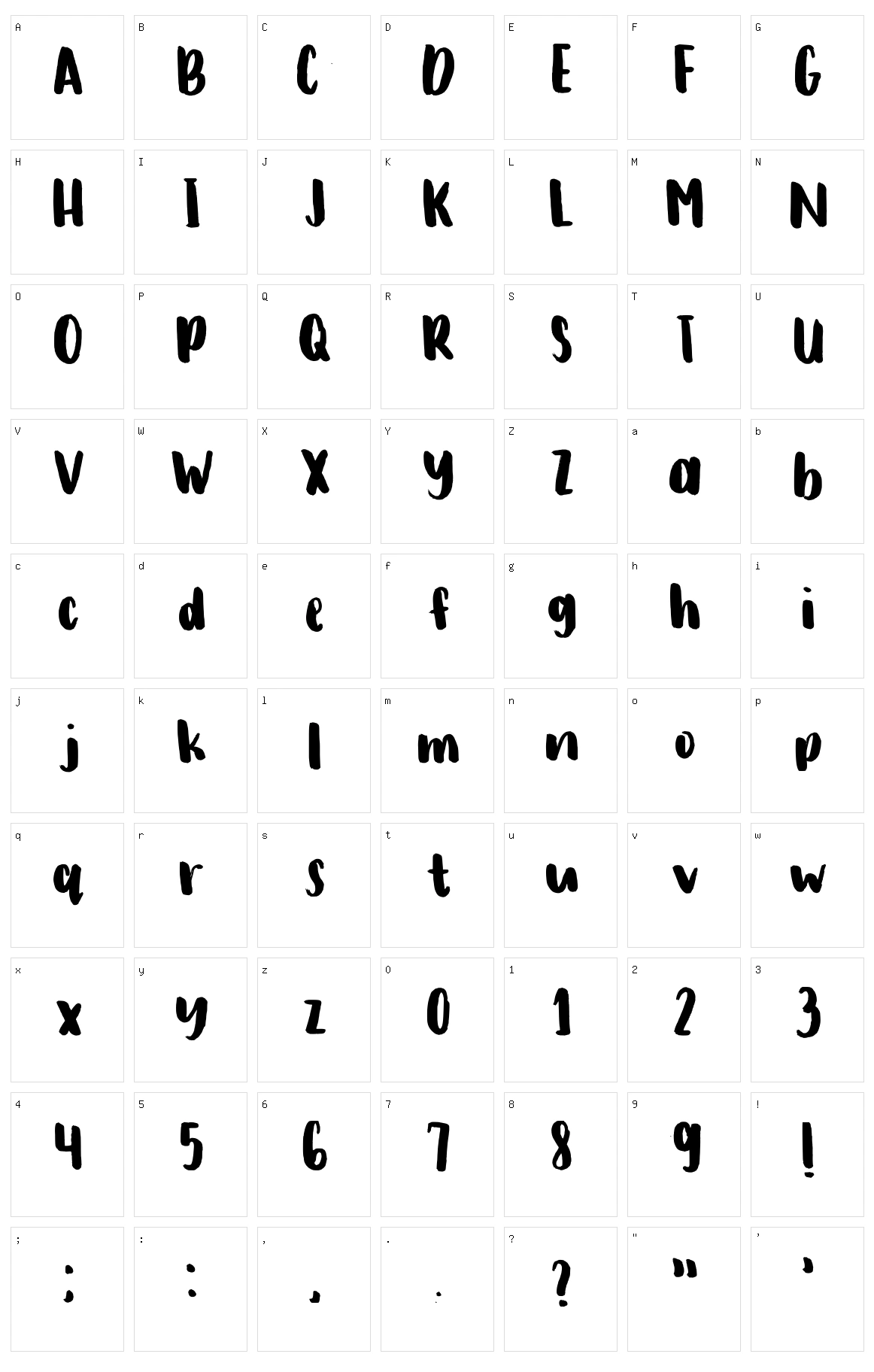 Joyce Character Set