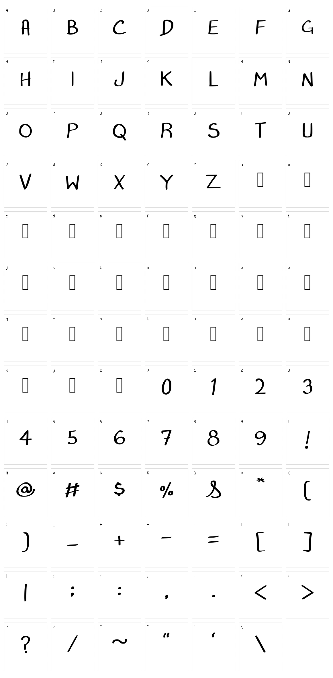 Julios Character Set