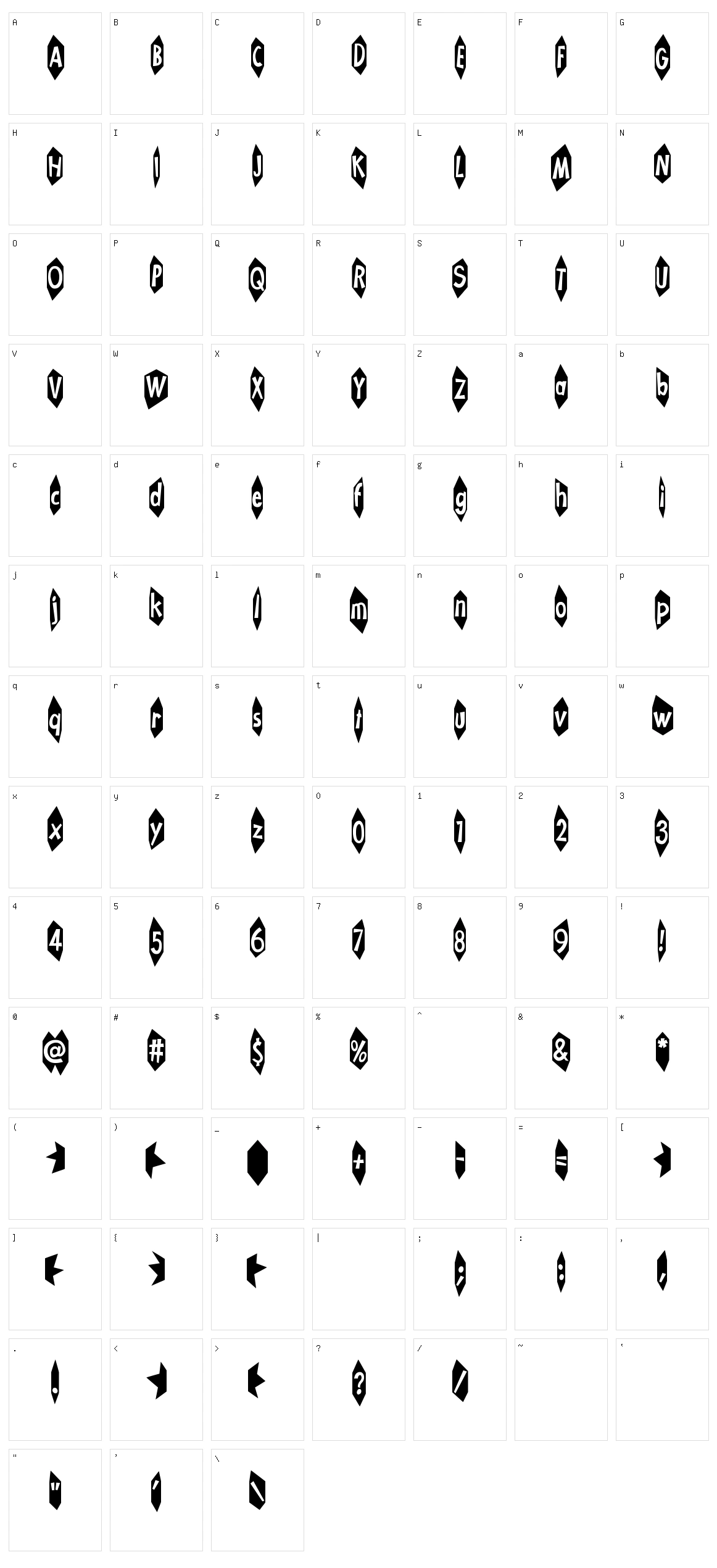 Ka-Blamo! Character Set