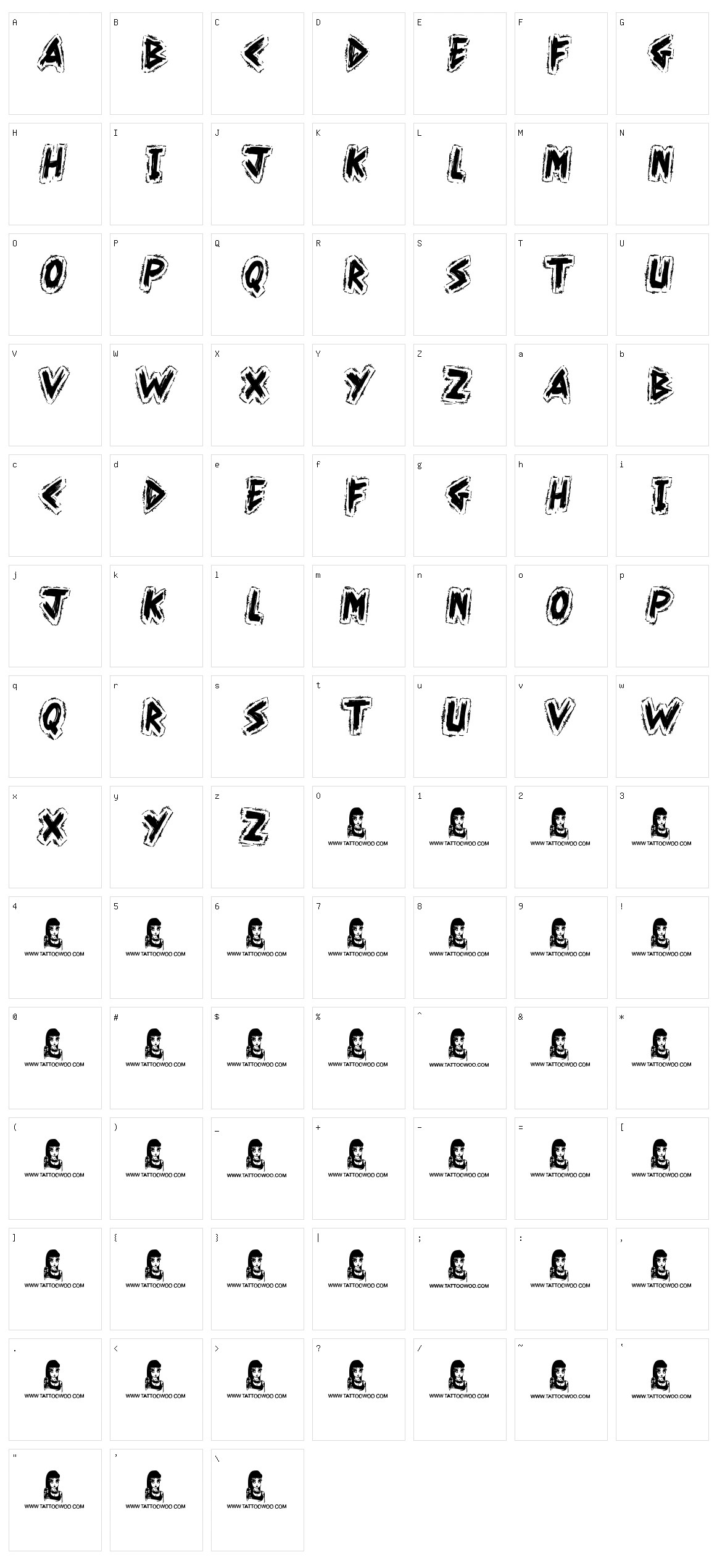 Kahuna Island Character Set