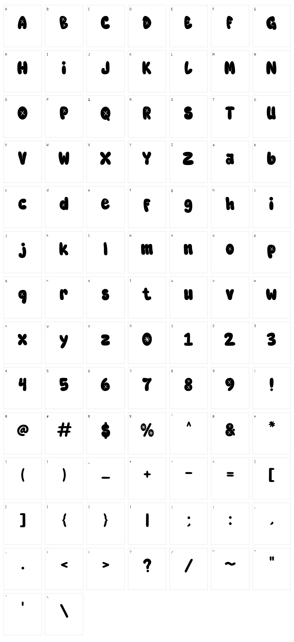 Graffiti Bubble Character Set