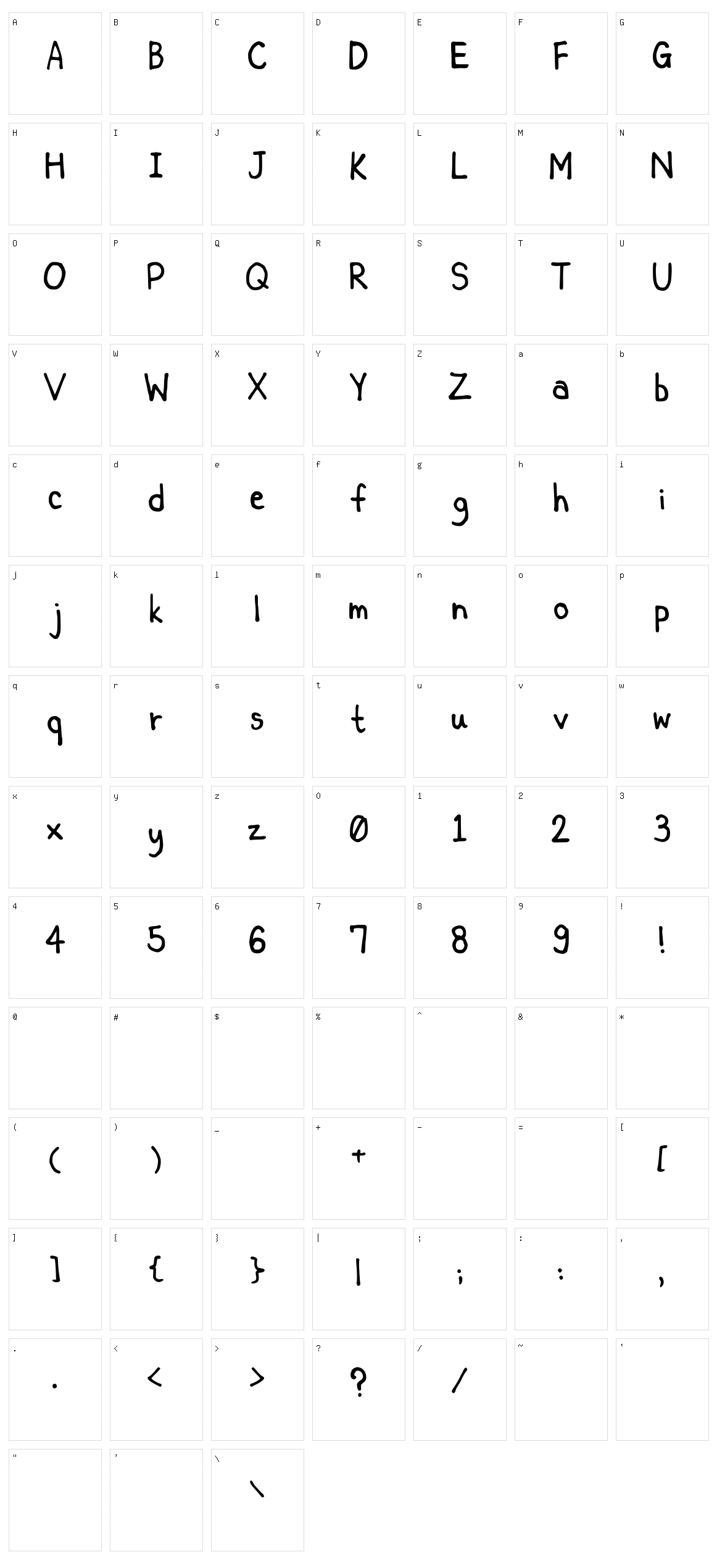 Key's Comic Character Set