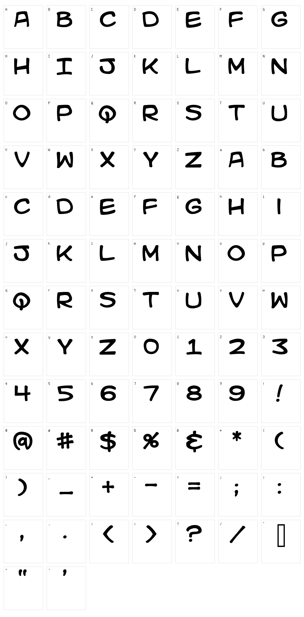 Kid Kosmic Character Set
