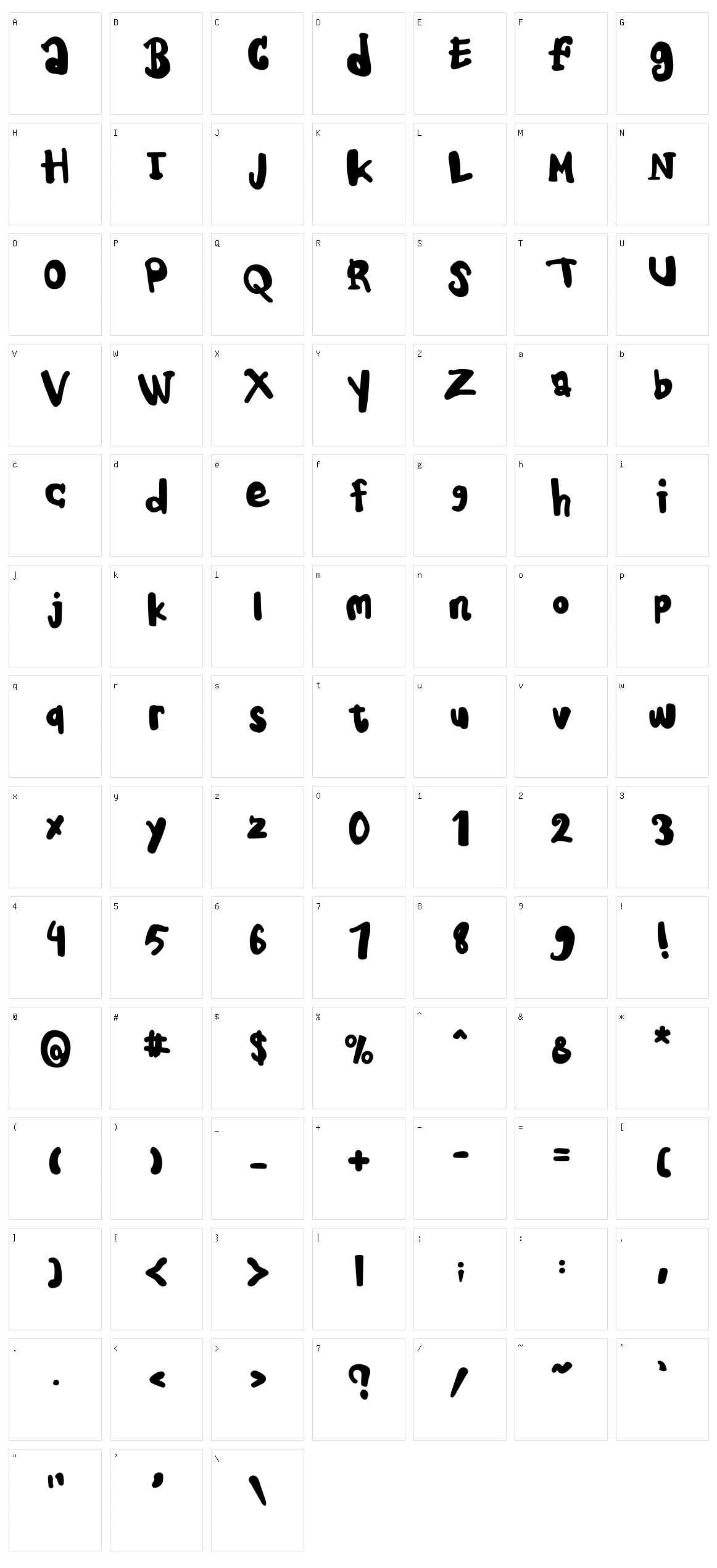 Kids Note Character Set
