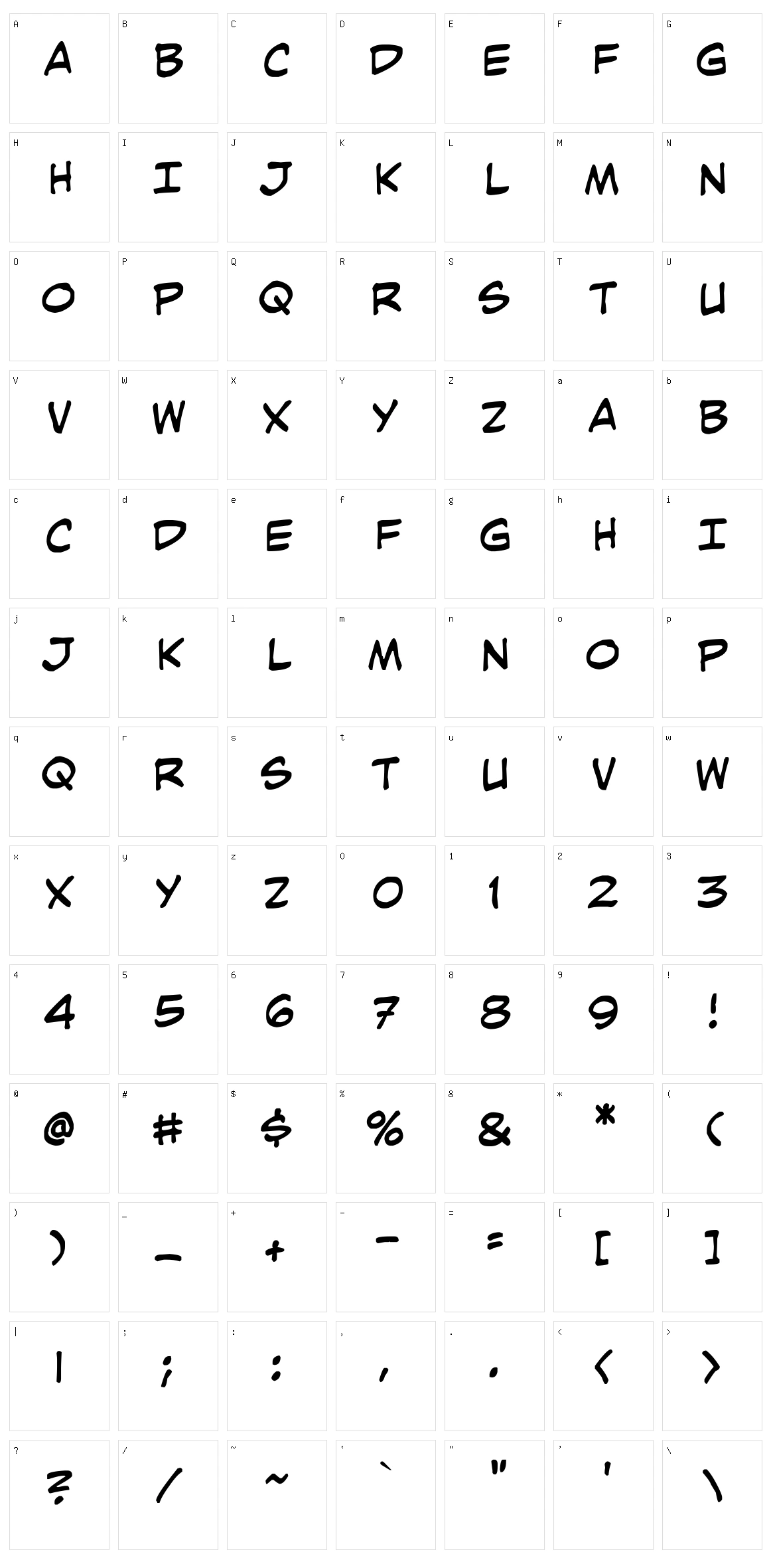 Kimmun Character Set