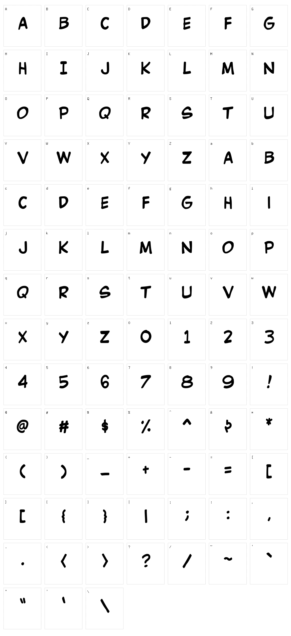 Kk Dimple Character Set