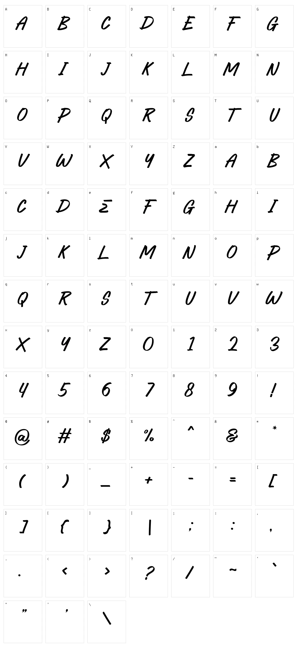 Koeasu Character Set
