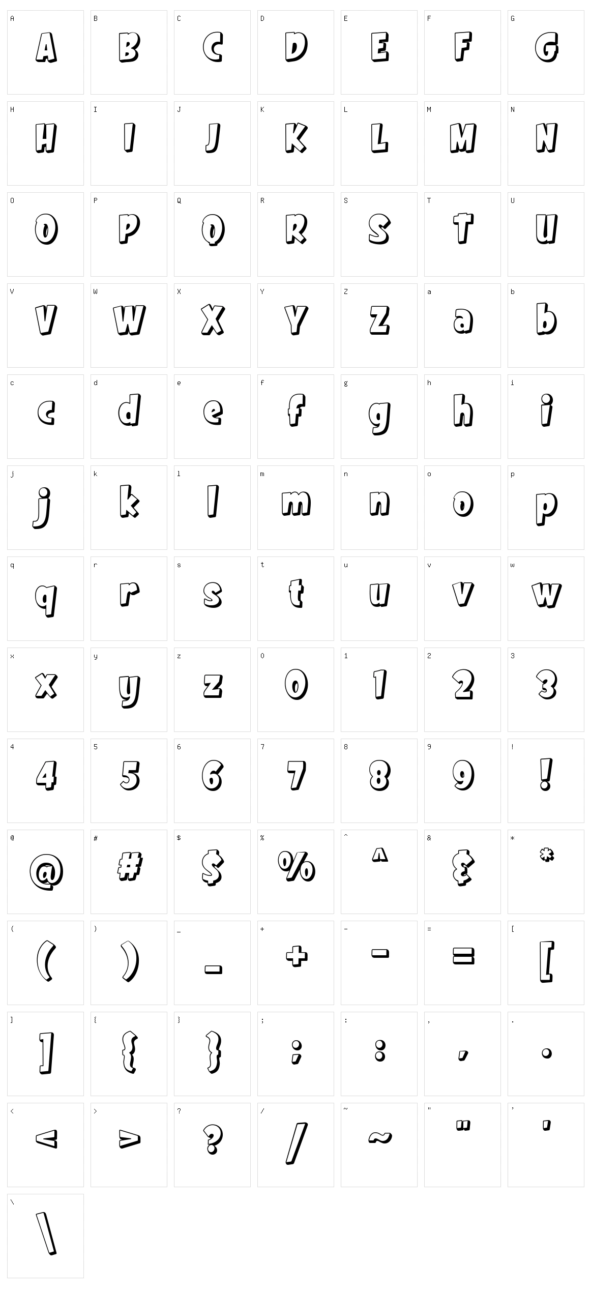 Komigo Character Set