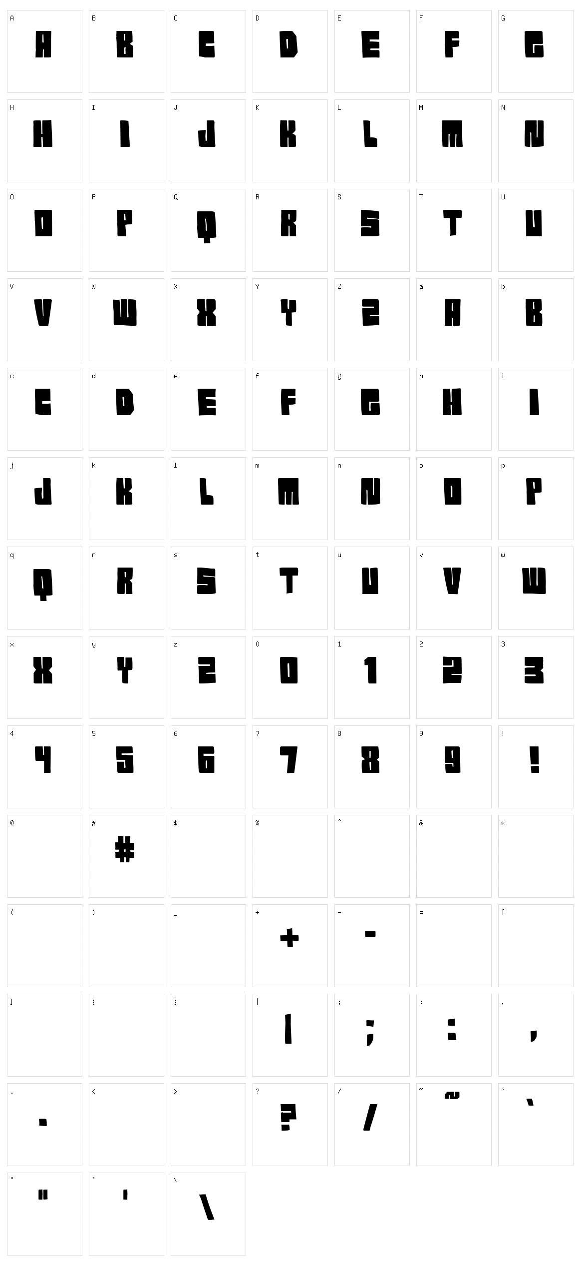 Komik Blok PG Character Set