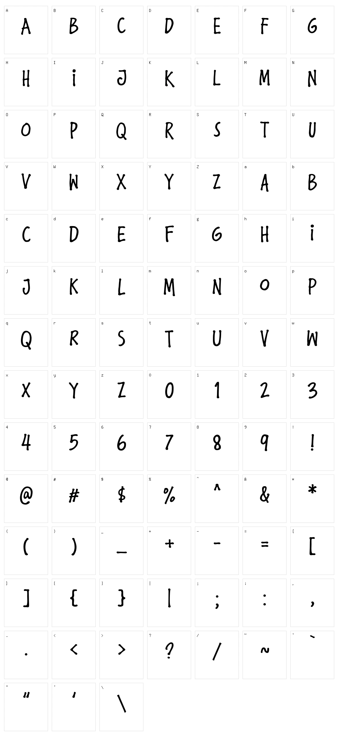 Komikula Character Set