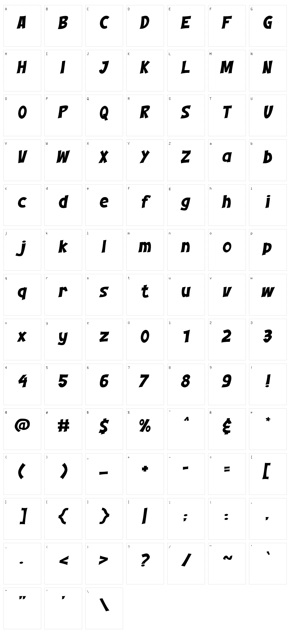 Komikz Character Set