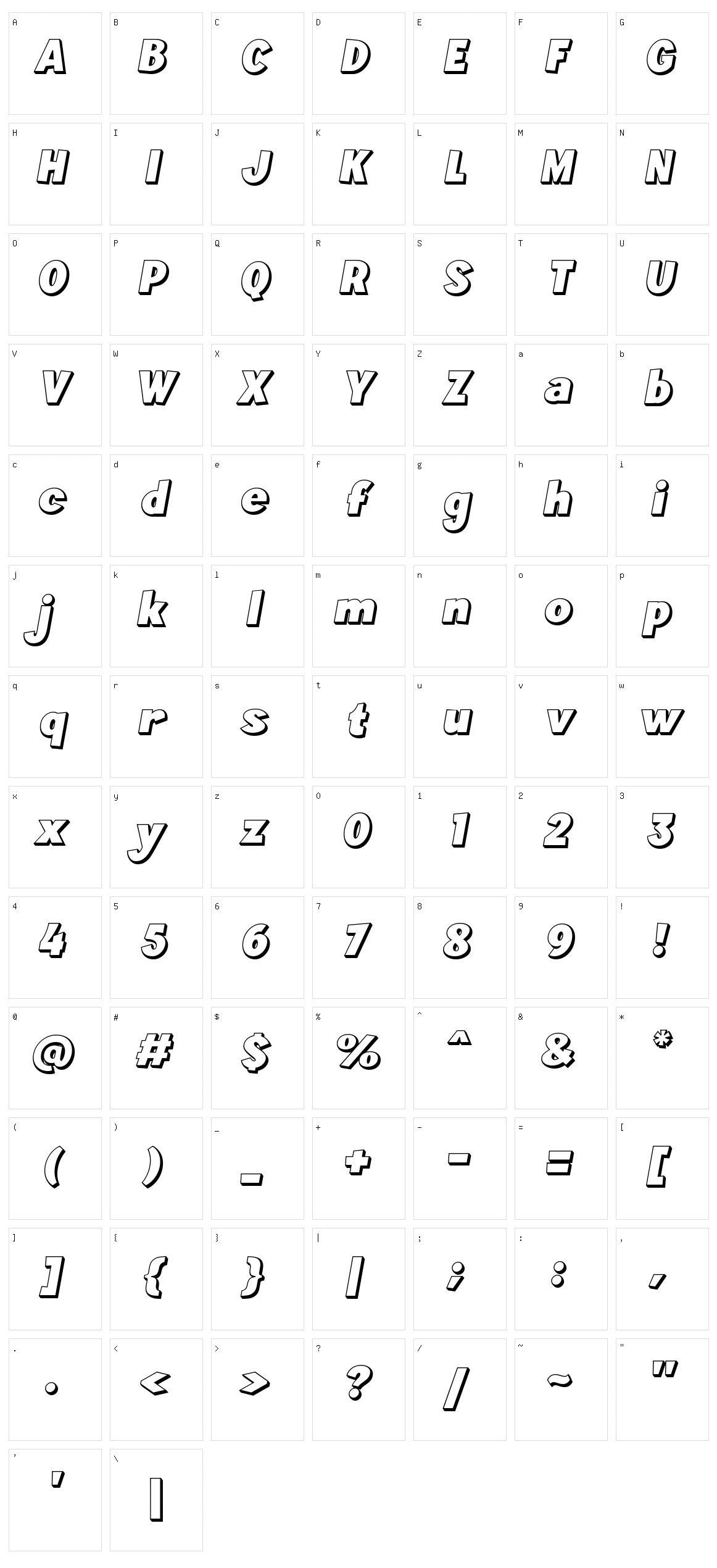 Komyca Character Set