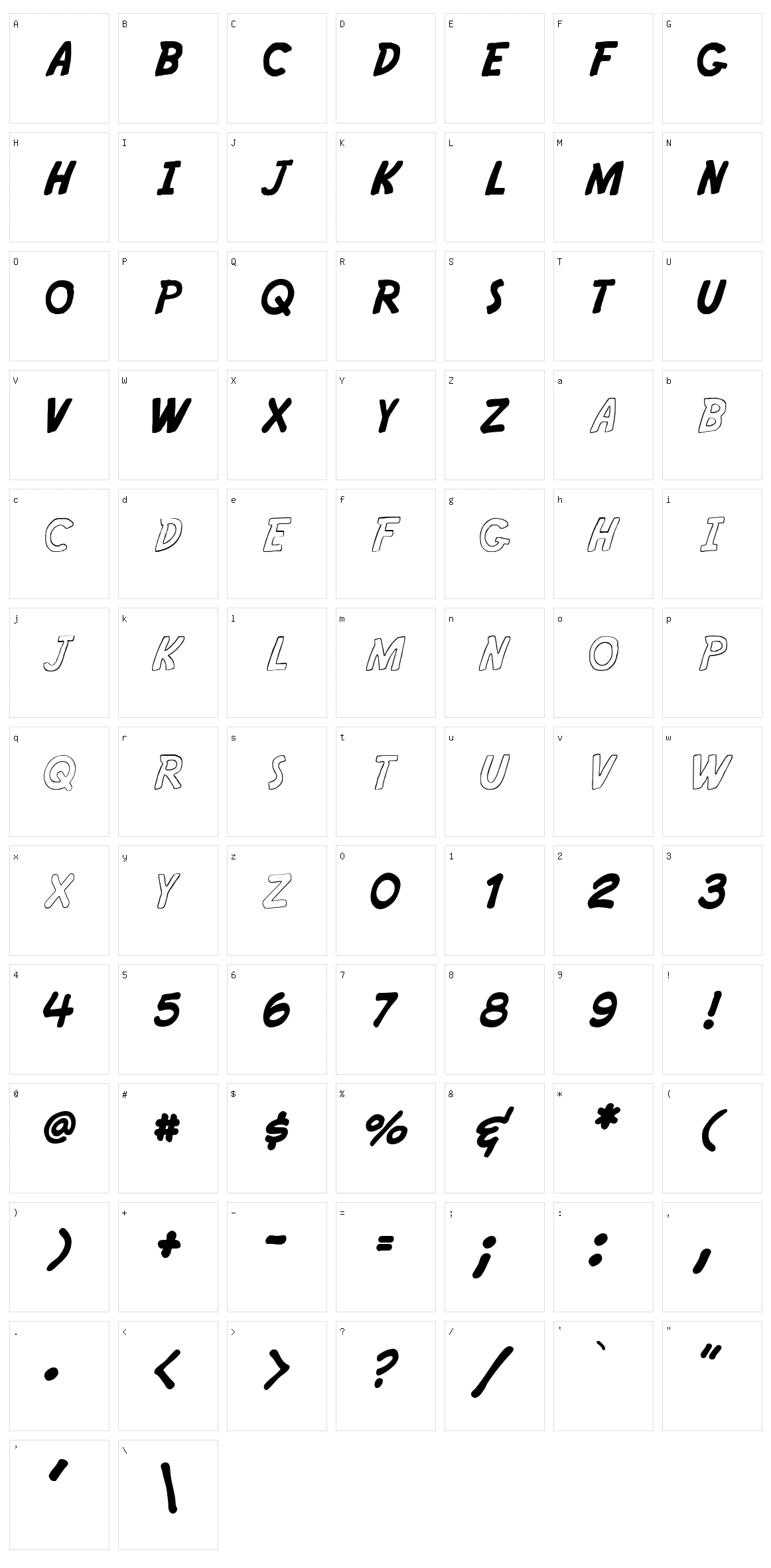 Kryptoscripto Character Set