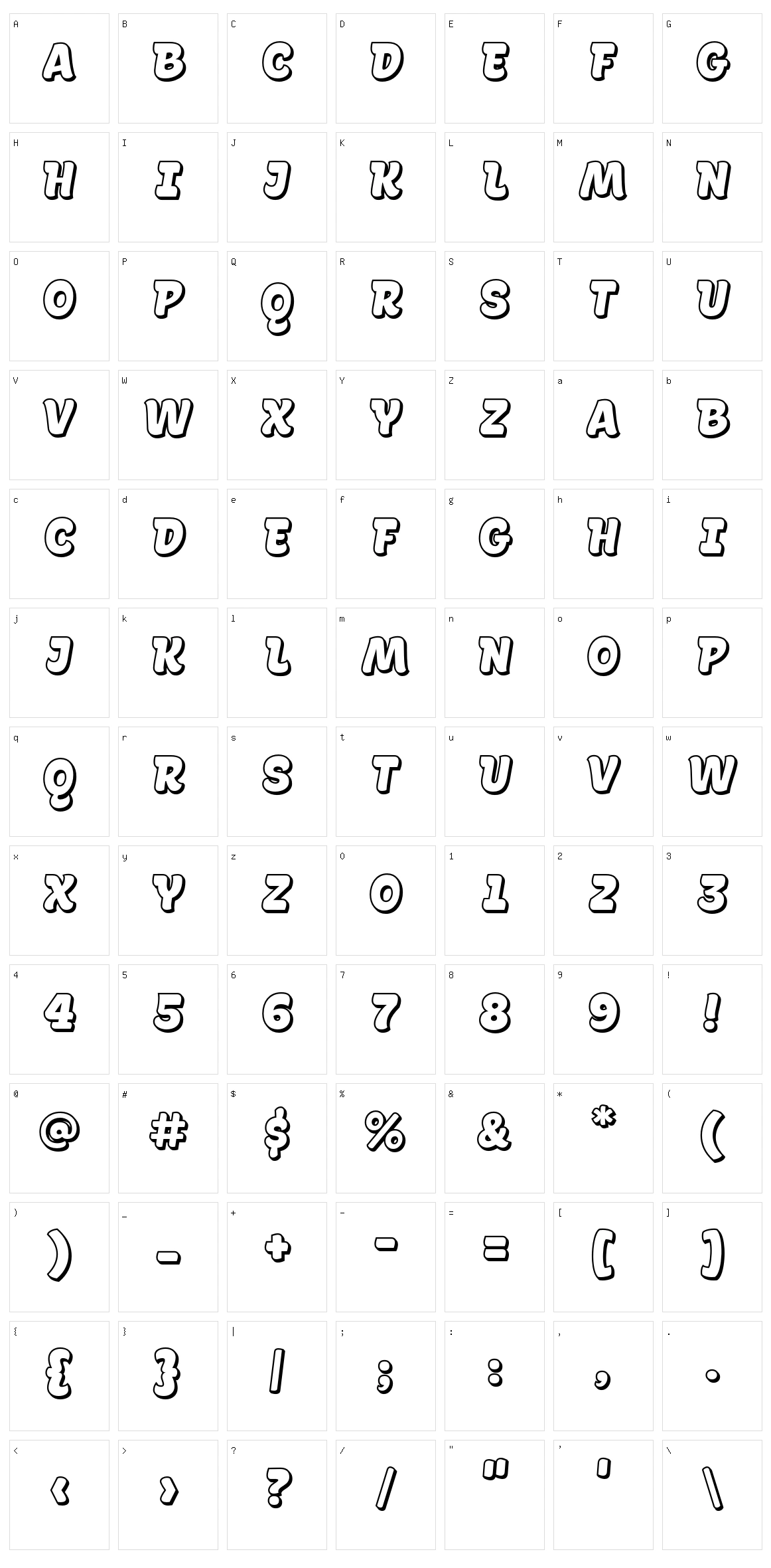 La Pica Character Set