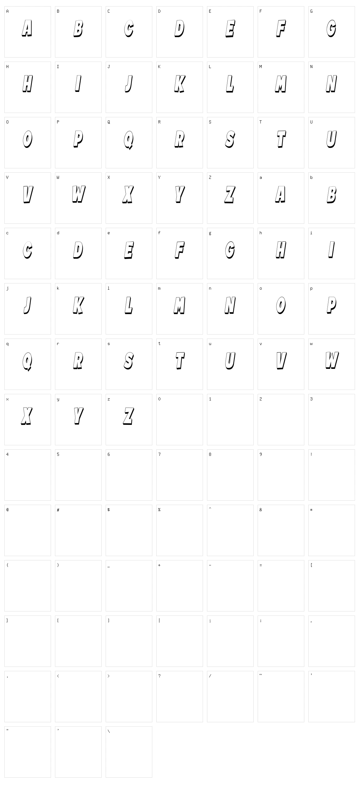 Lister Character Set