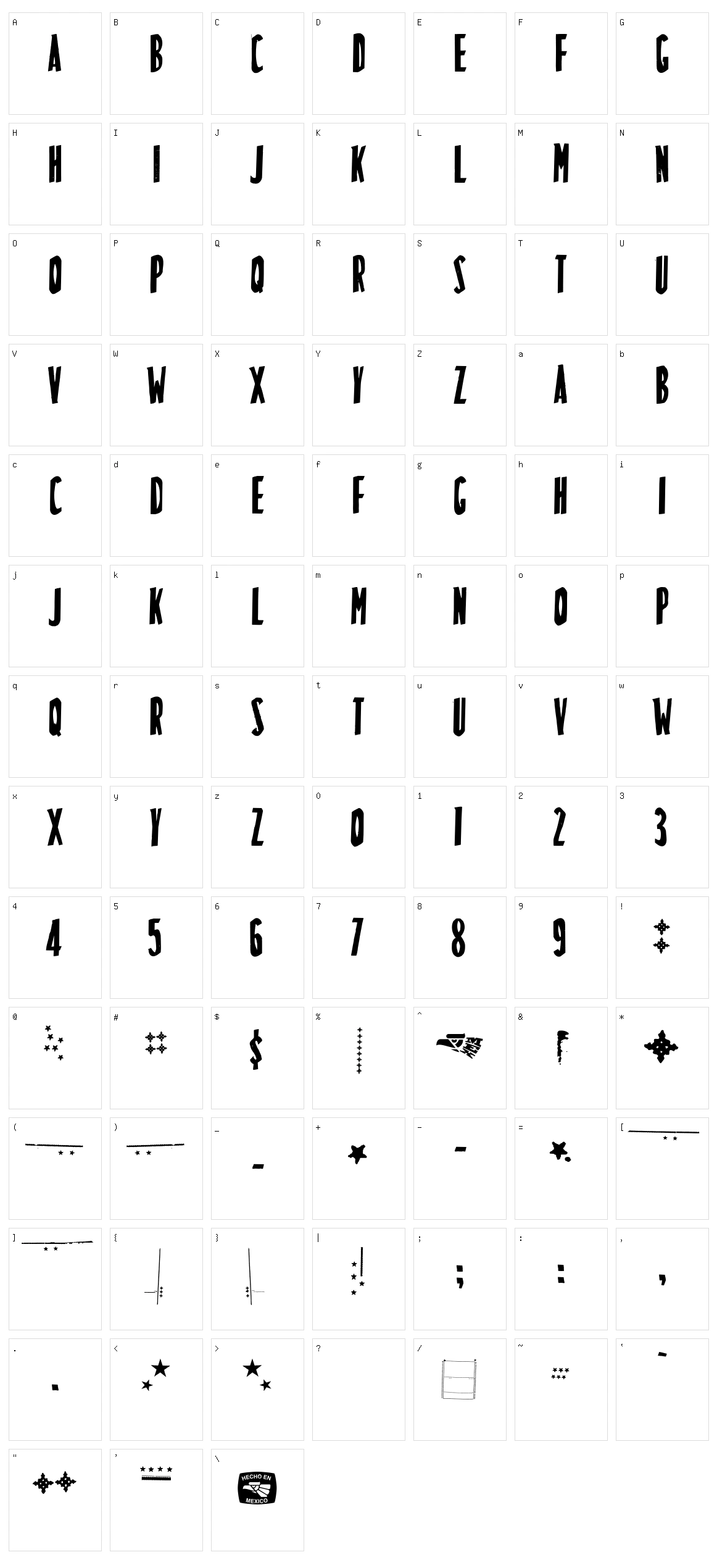 LuchitaPayol Tecnica Character Set