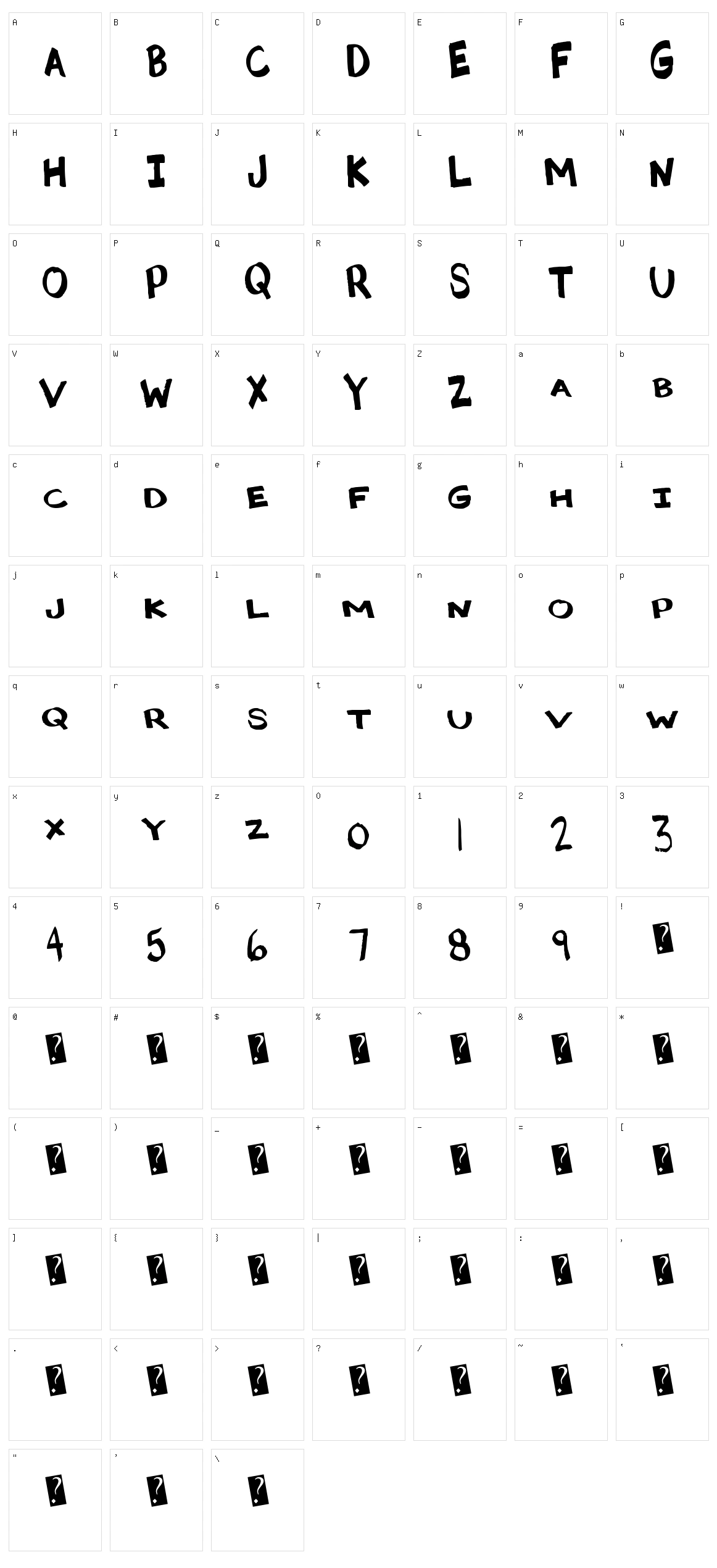 Mad Caps Character Set