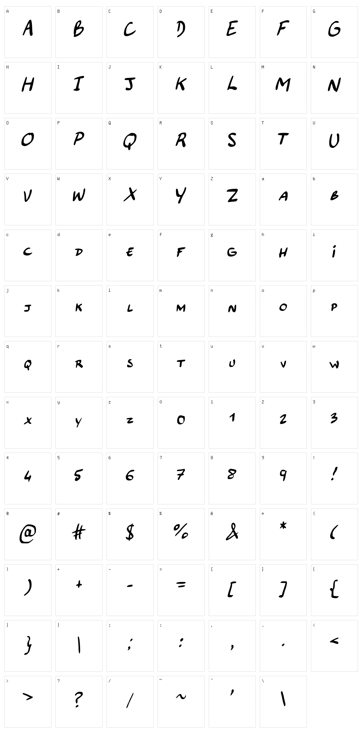 Majuscules BD Character Set