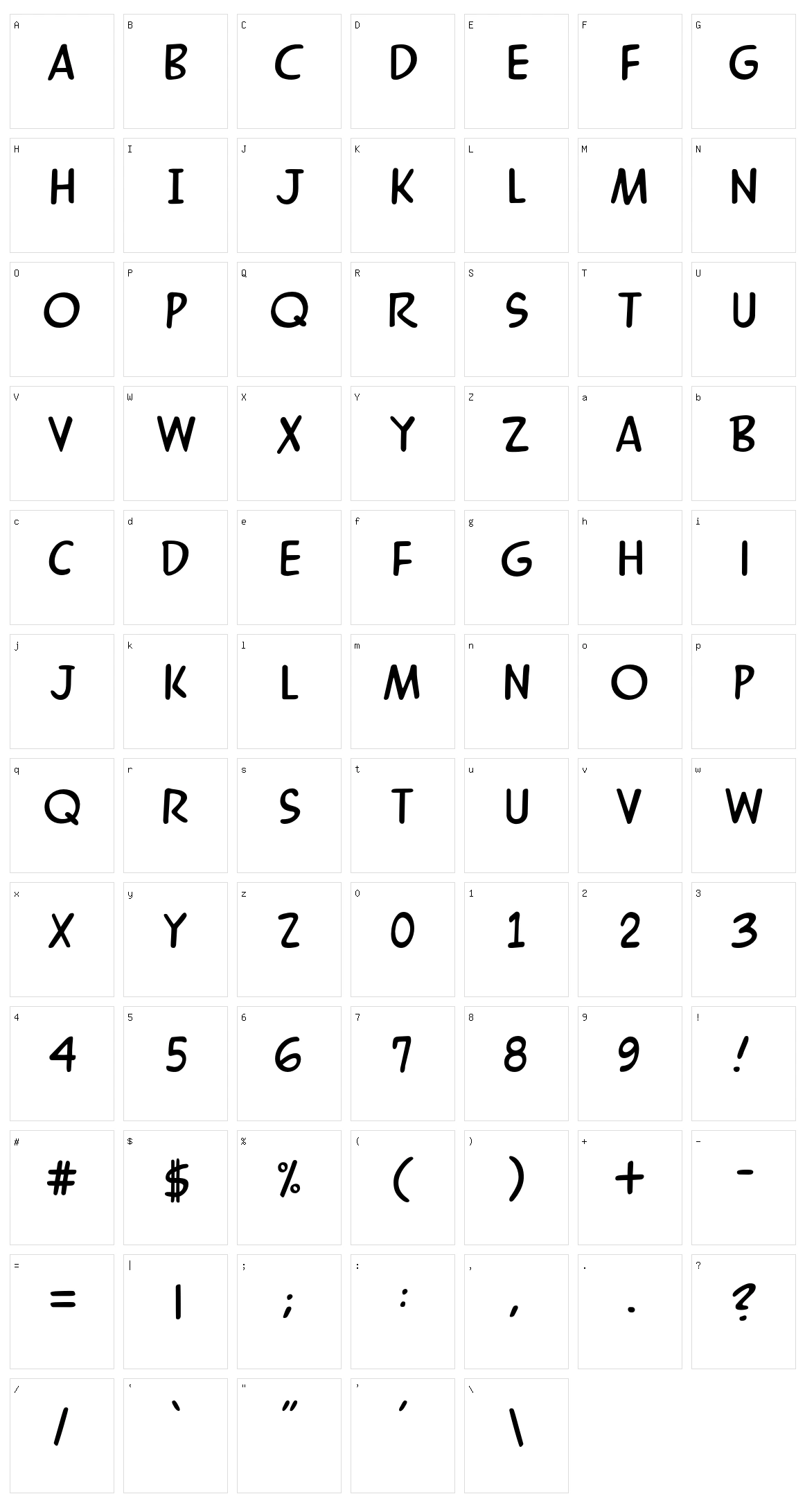 Mandrake FF Character Set