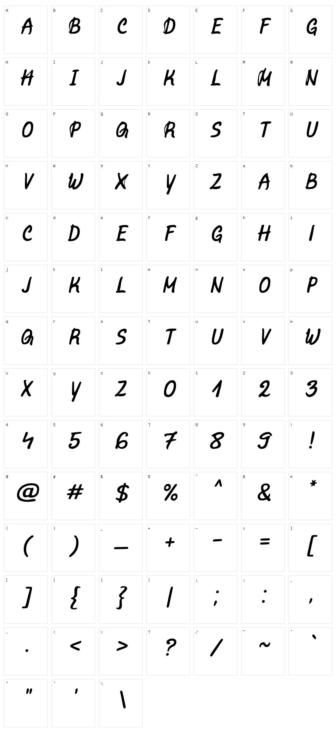 Marvelous Rex Character Set