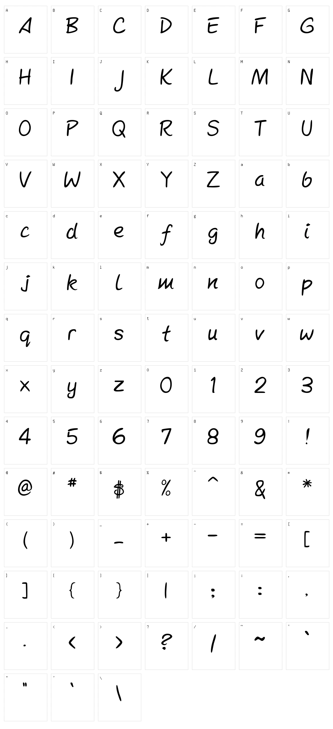 Mcgannahan Character Set