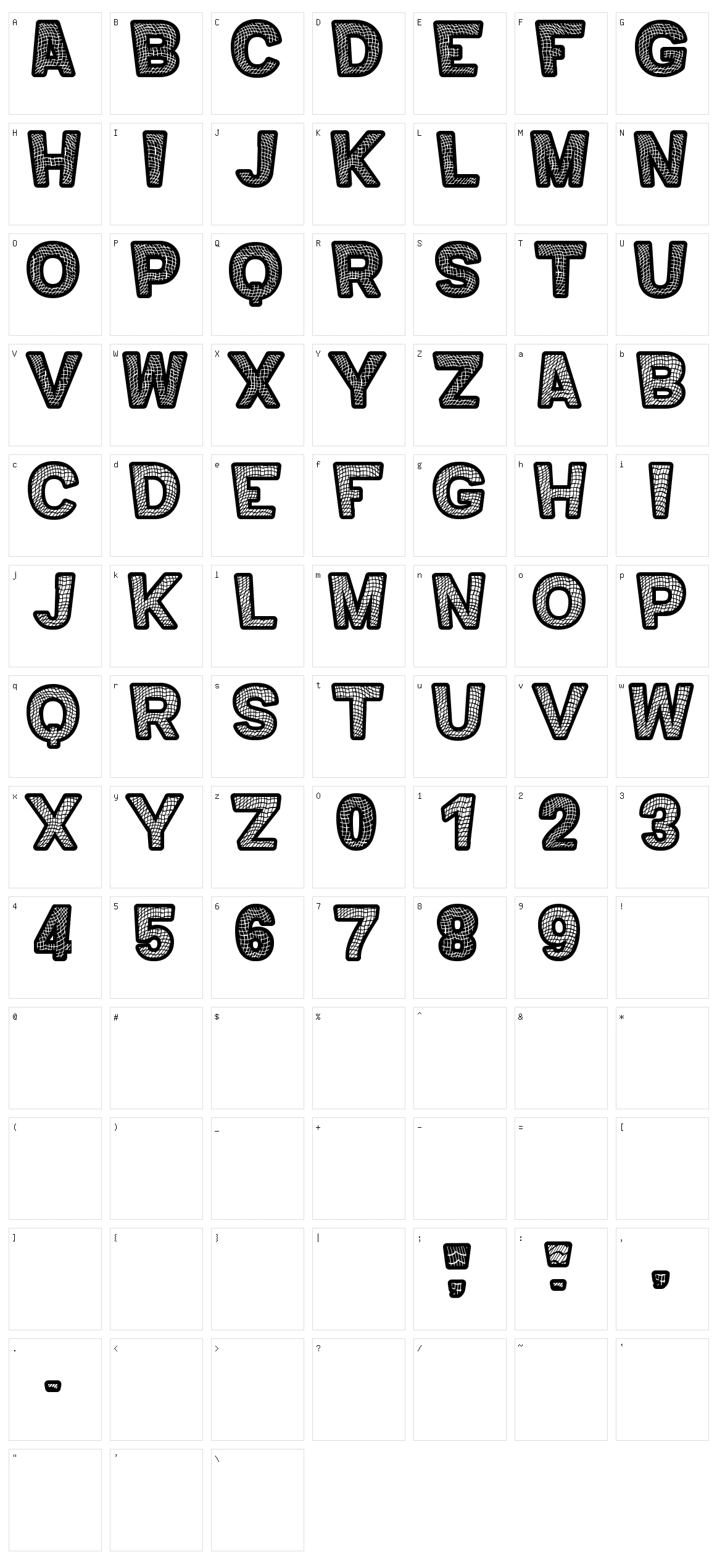 Mero Ornad TFB Character Set