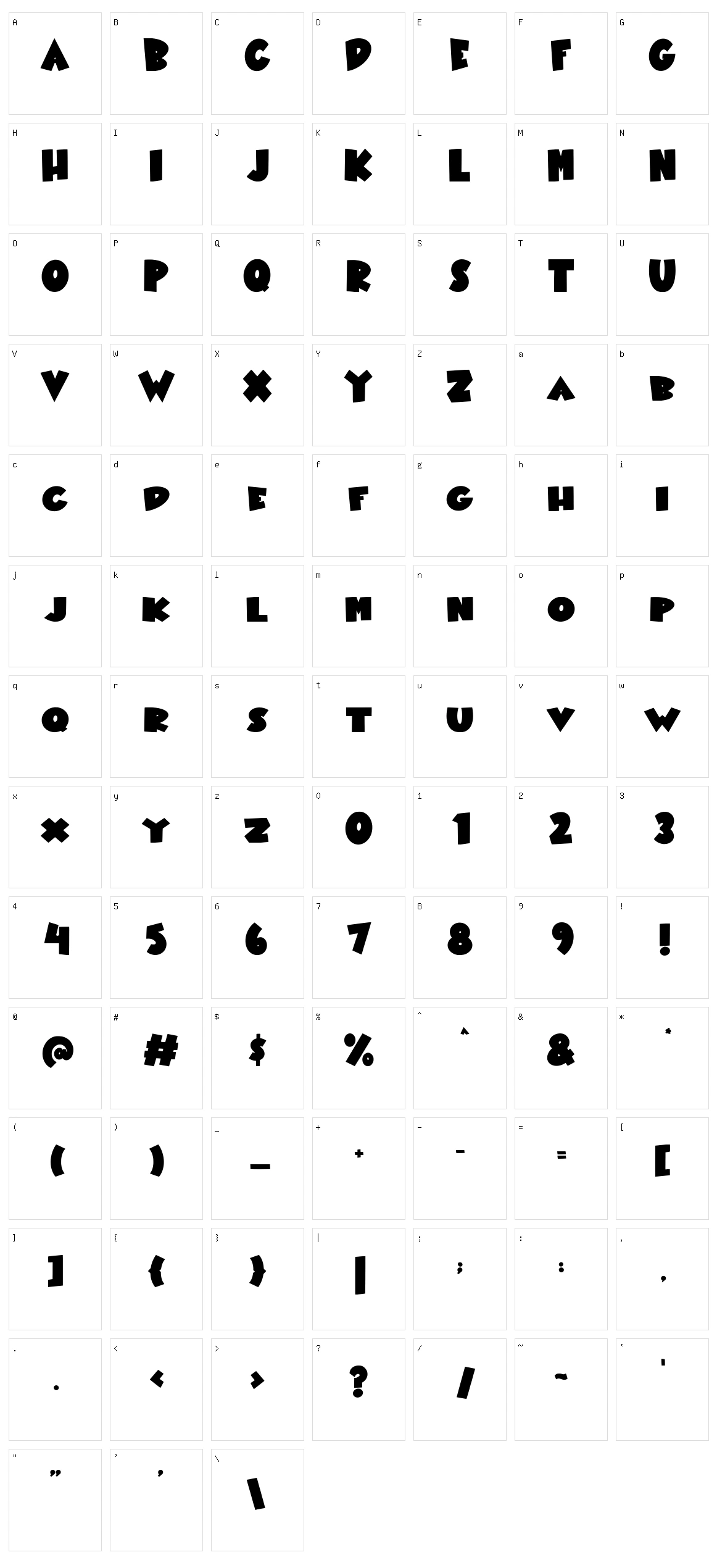 Meteor Fall Character Set