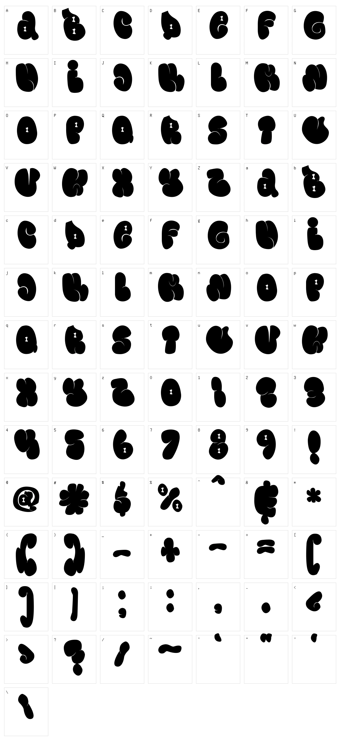 Monk Bones Character Set