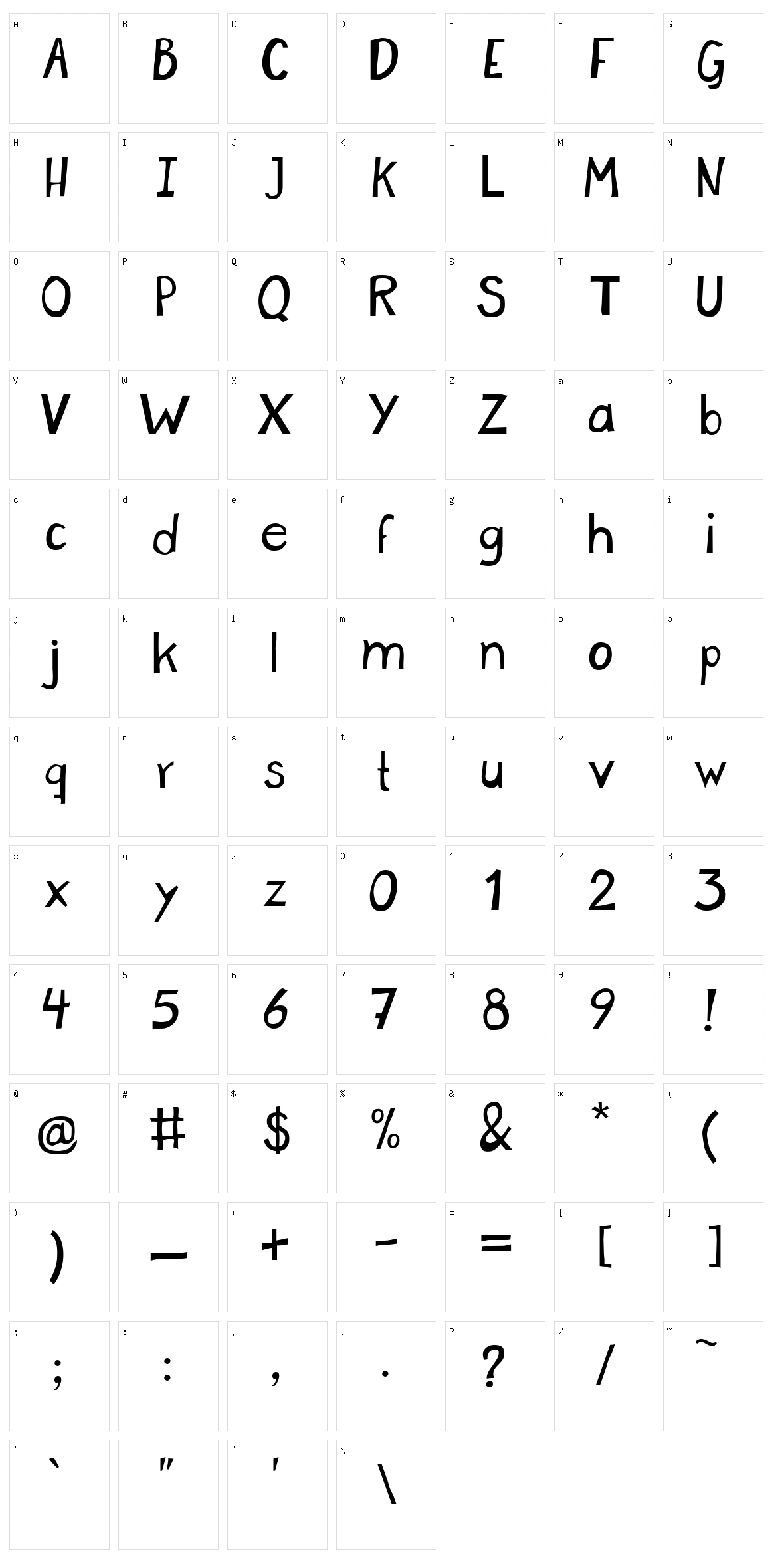 Micolas Character Set