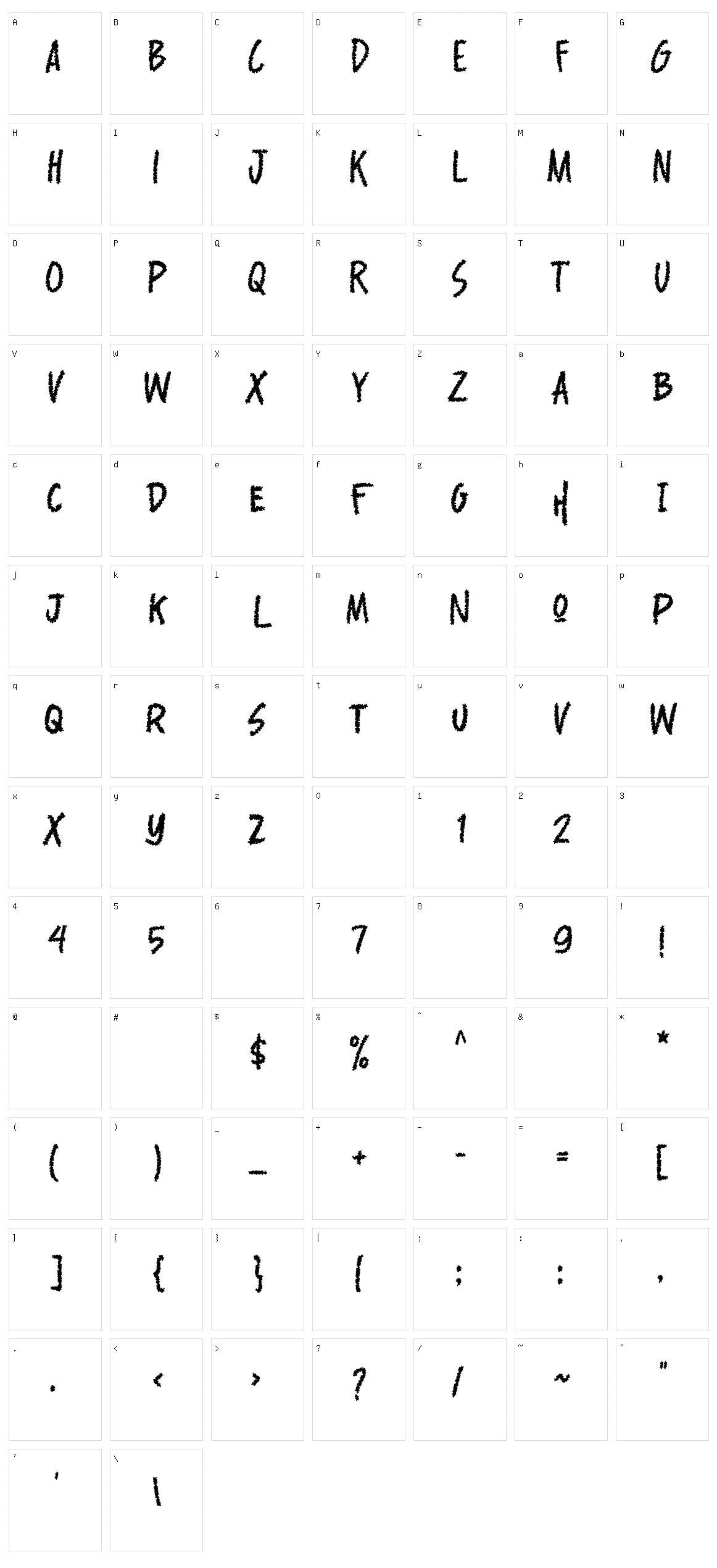 Monsterian Character Set