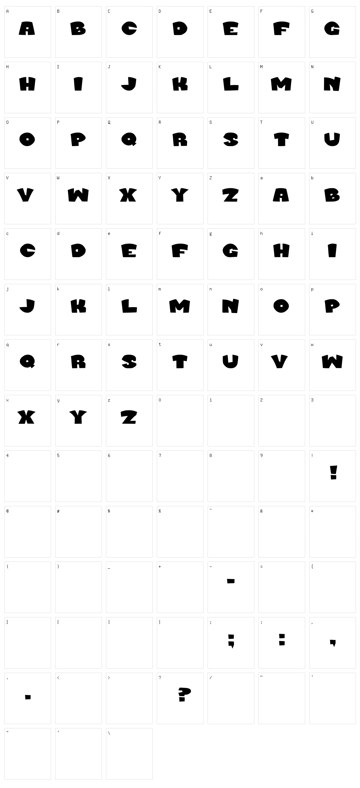 Murder Block Character Set