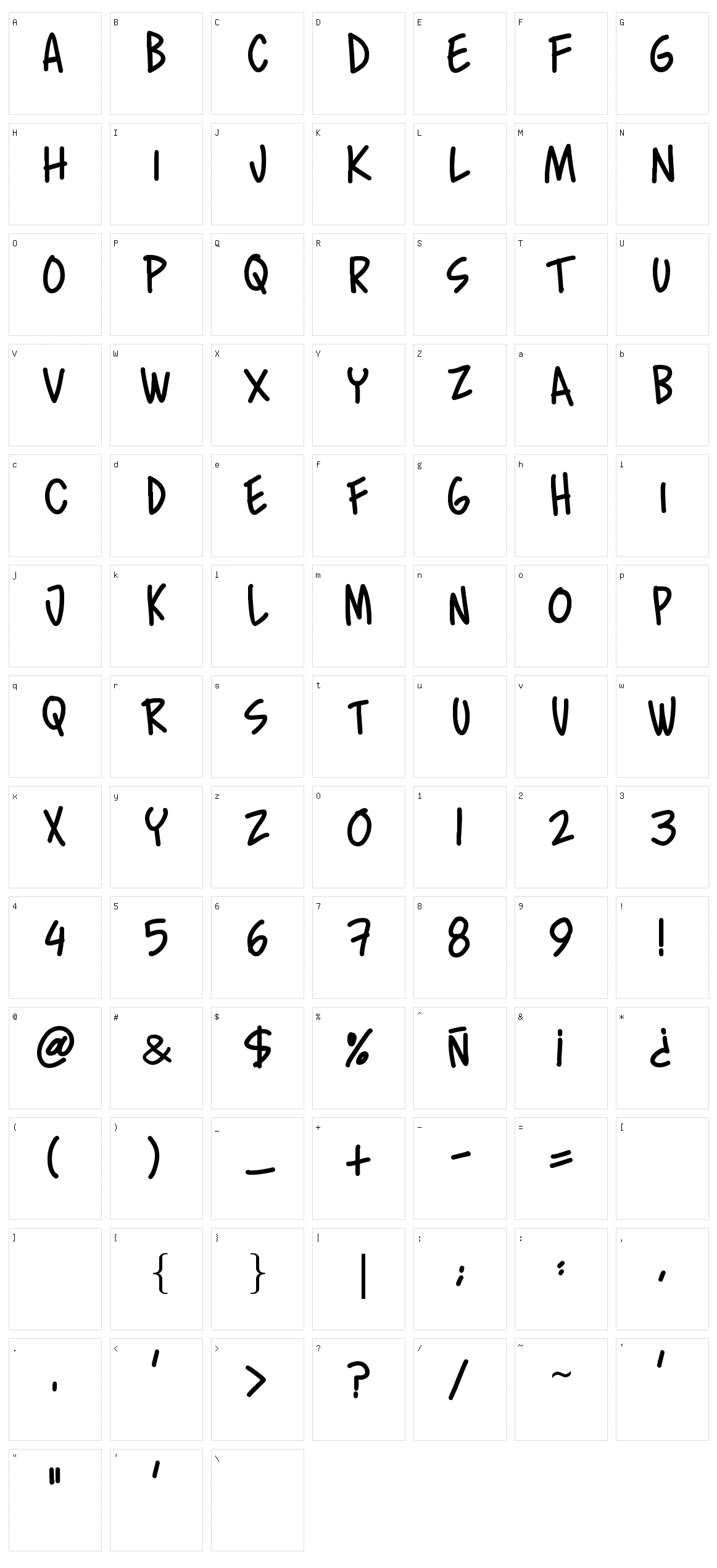 Murro Character Set