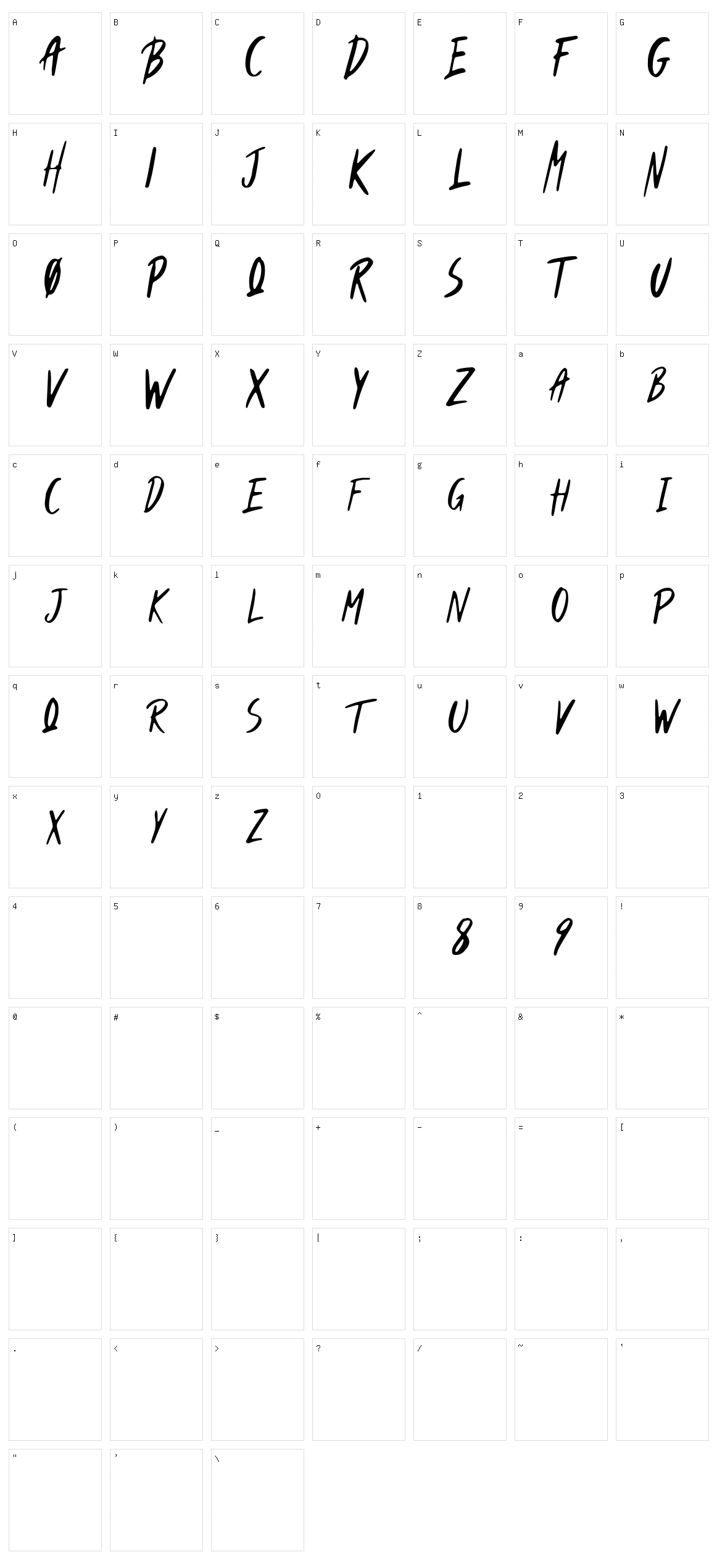 Muttcha Character Set