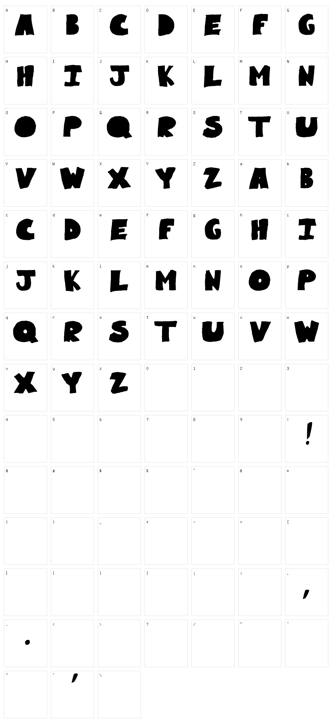 Nunanunong Character Set