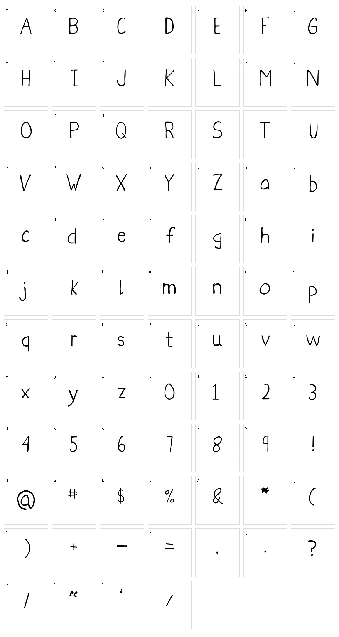Obelisque Character Set