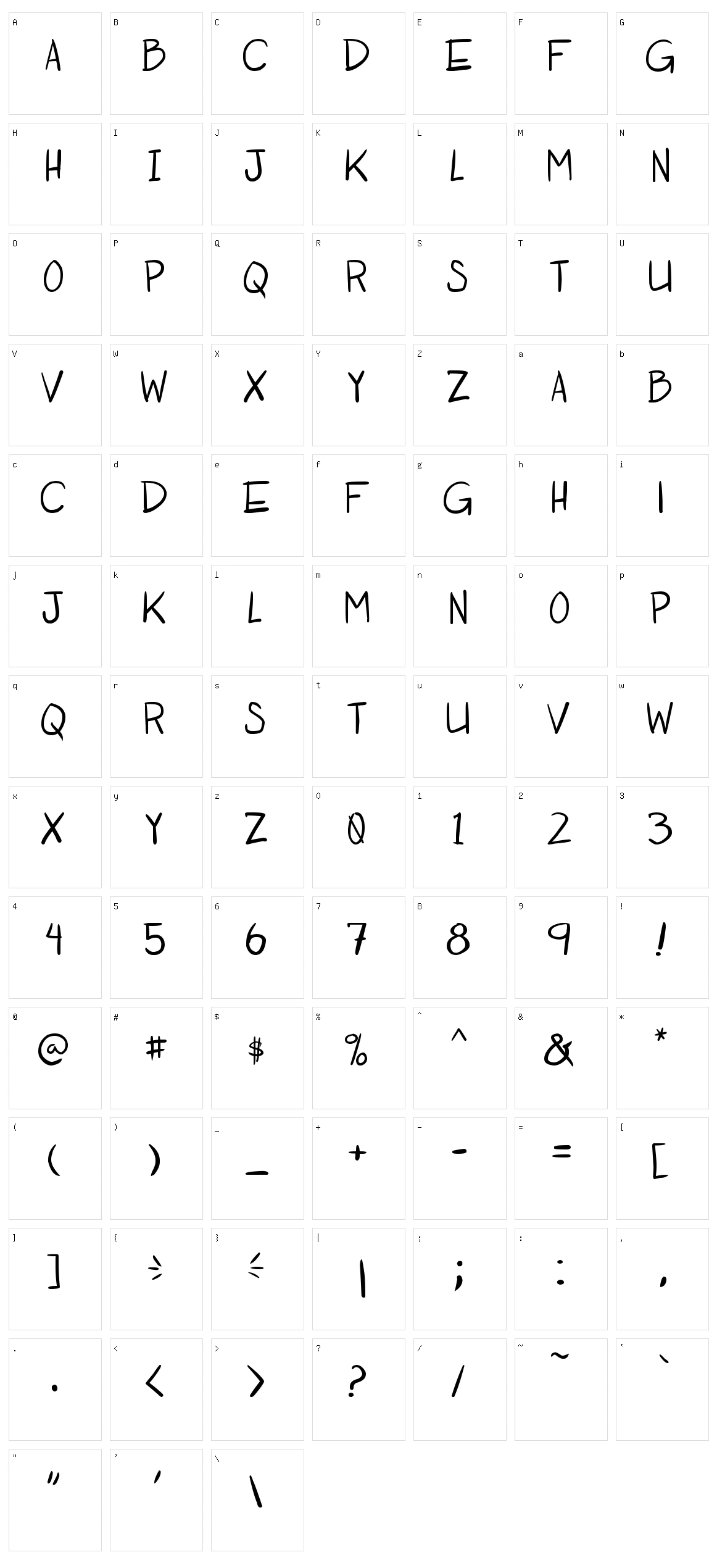 Otaku Rant Bold Character Set