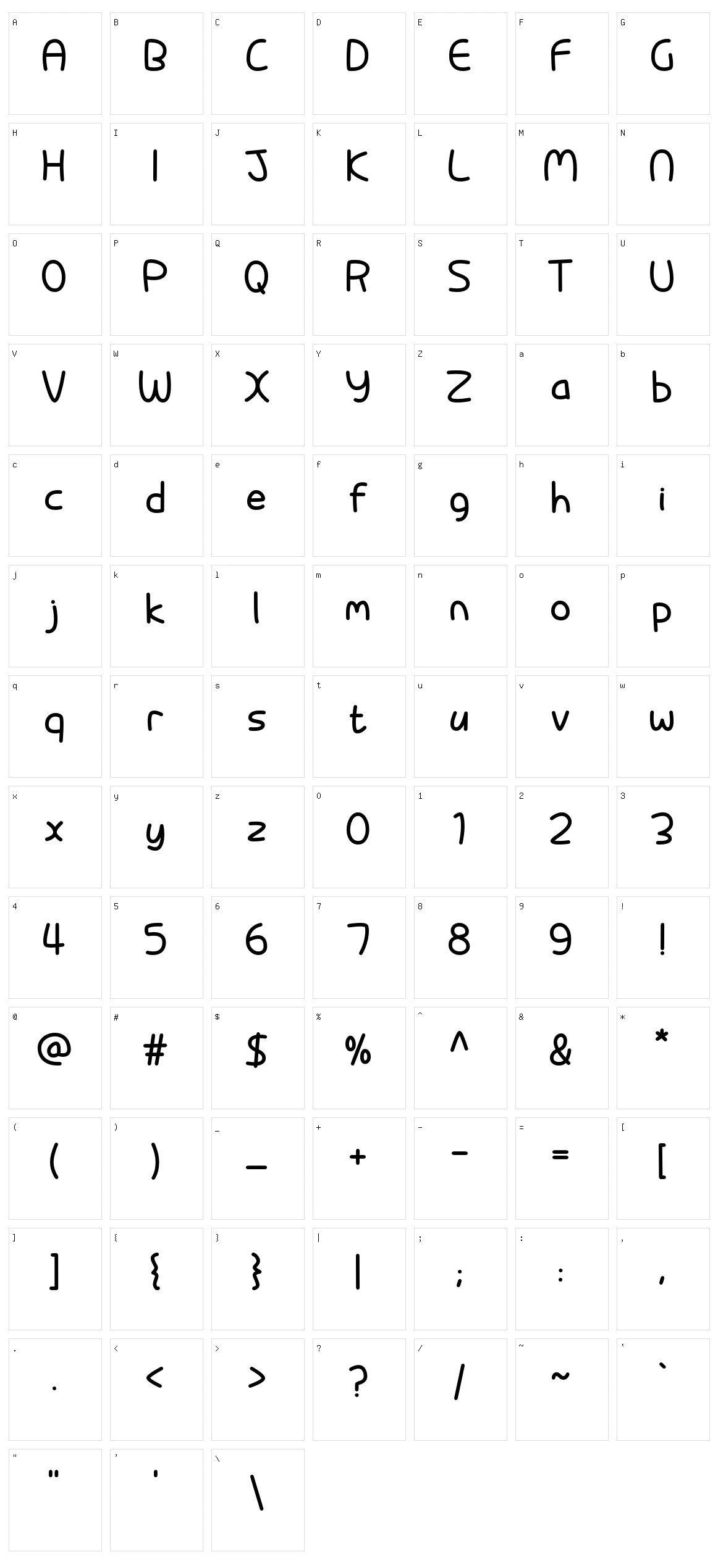 Pixabubble Character Set