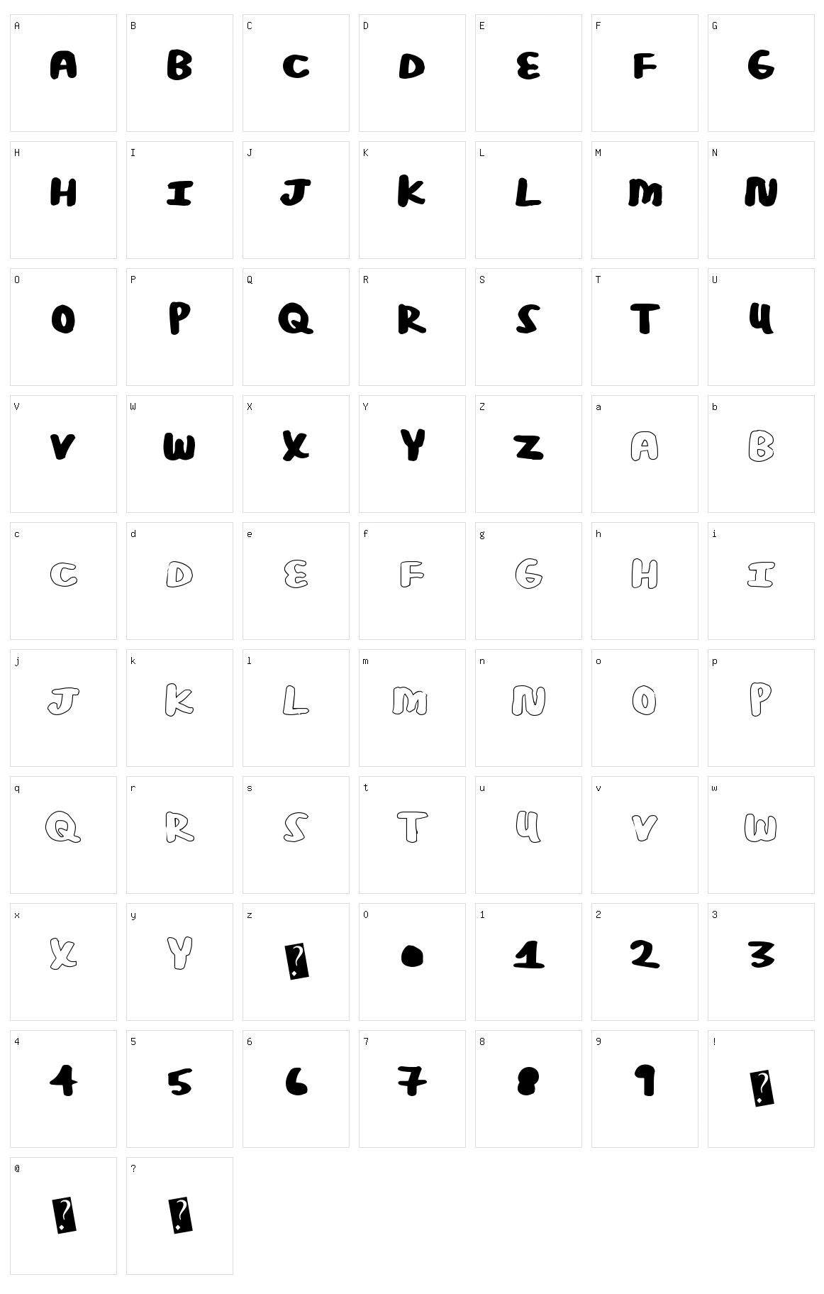 PosterBold Character Set