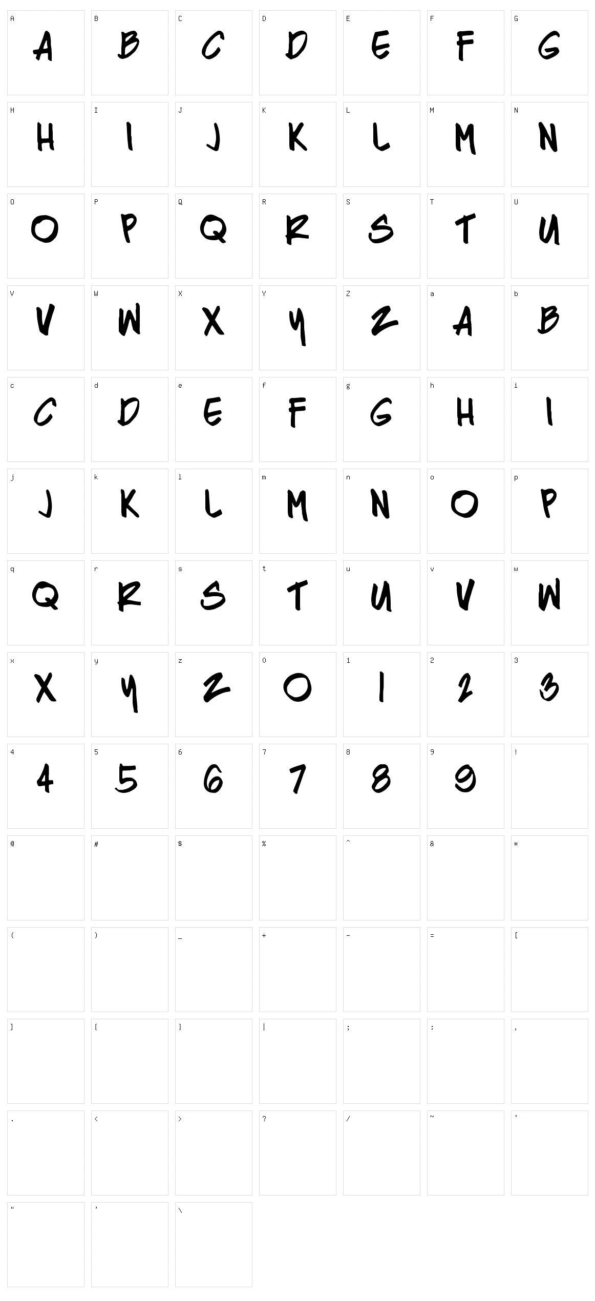 Razing Character Set