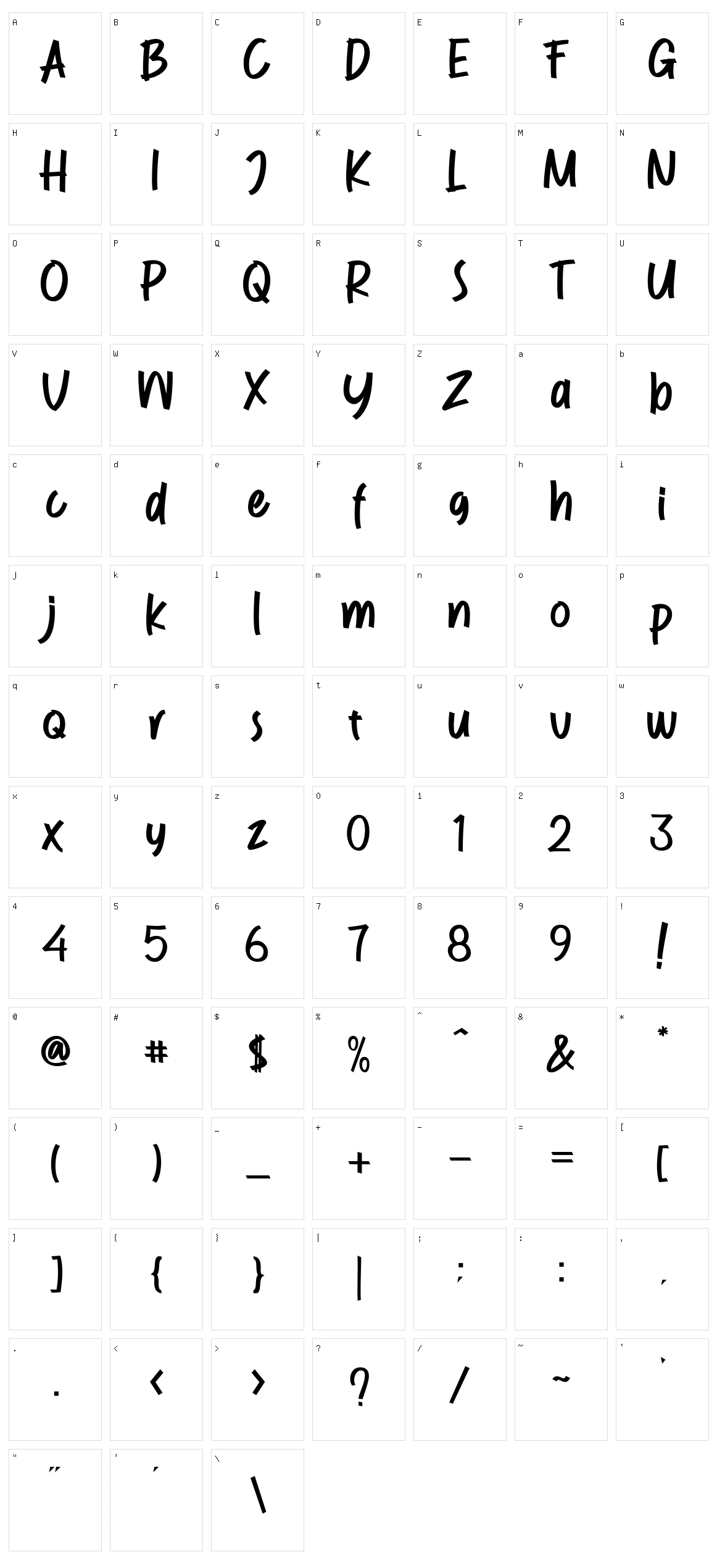 RockStyle Character Set